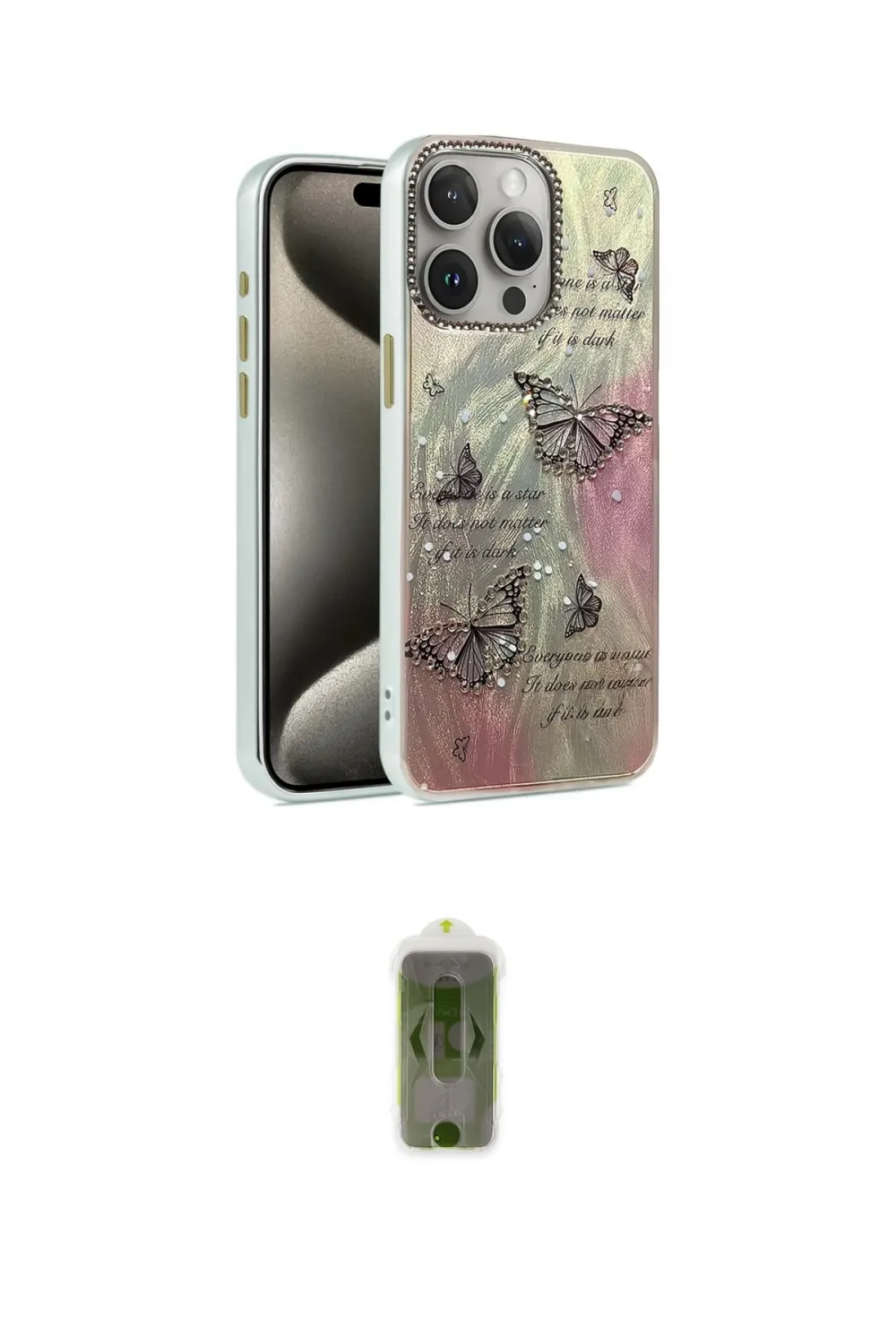 ieg™ iPhone 15 Pro Kılıf Zirve Modern Prime - Siyah Joko Magic 5D Hayalet Cam