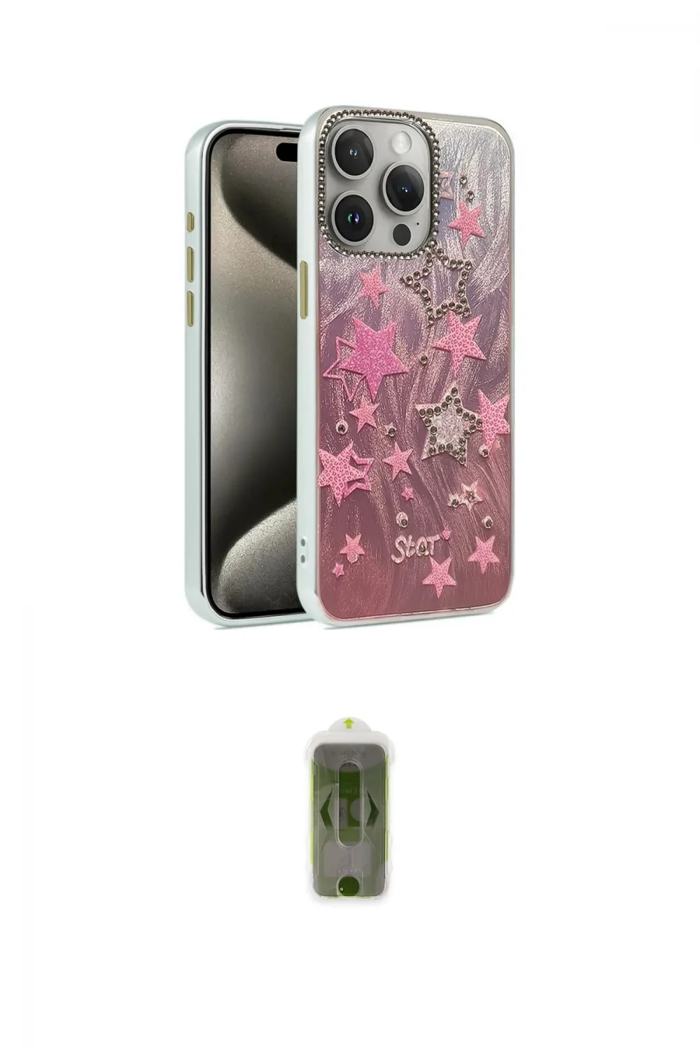 ieg™ iPhone 15 Pro Kılıf Zirve Modern Prime - Siyah Joko Magic 5D Hayalet Cam