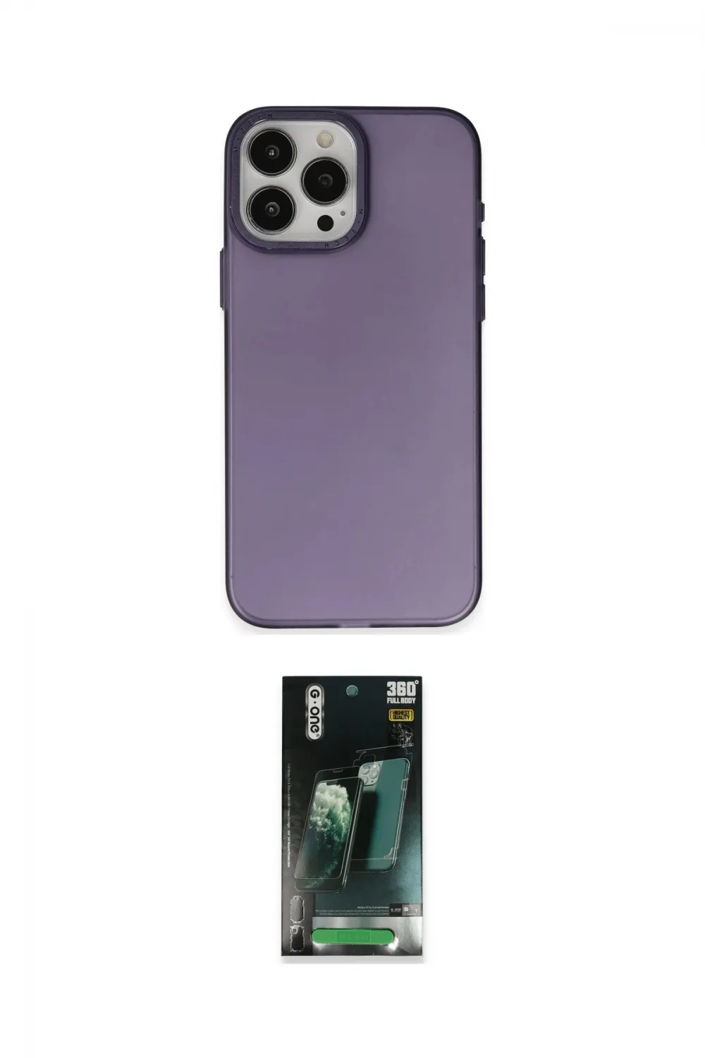 ieg™ iPhone 15 Pro Max Kılıf Ahenk Çizgi Prime - Şeffaf 360 Full Body Arka Koruyucu