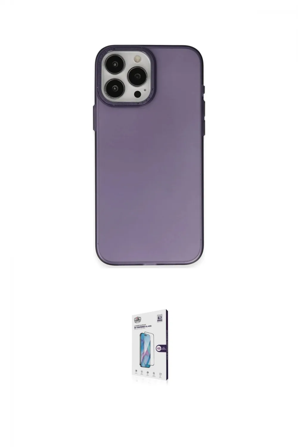 ieg™ iPhone 15 Pro Max Kılıf Ahenk Çizgi Prime - Siyah Bilvis 0.18mm Plus Cam Ekran Koruyucu