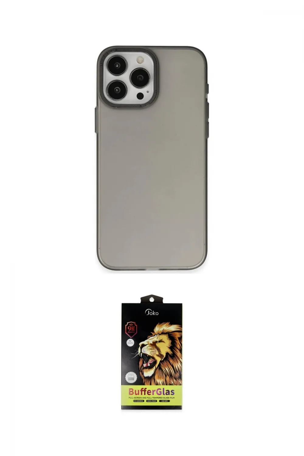 ieg™ iPhone 15 Pro Max Kılıf Ahenk Çizgi Prime - Siyah Buffer Cam Ekran Koruyucu