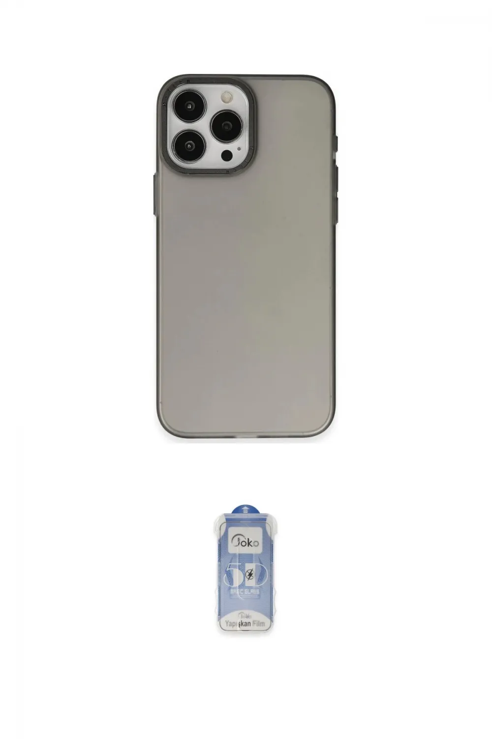 ieg™ iPhone 15 Pro Max Kılıf Ahenk Çizgi Prime - Siyah Joko Magic 5D Cam