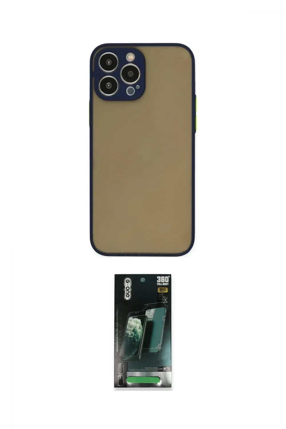 ieg™ iPhone 15 Pro Max Kılıf Ahenk Çizgi Serisi - Şeffaf 360 Full Body Arka Koruyucu