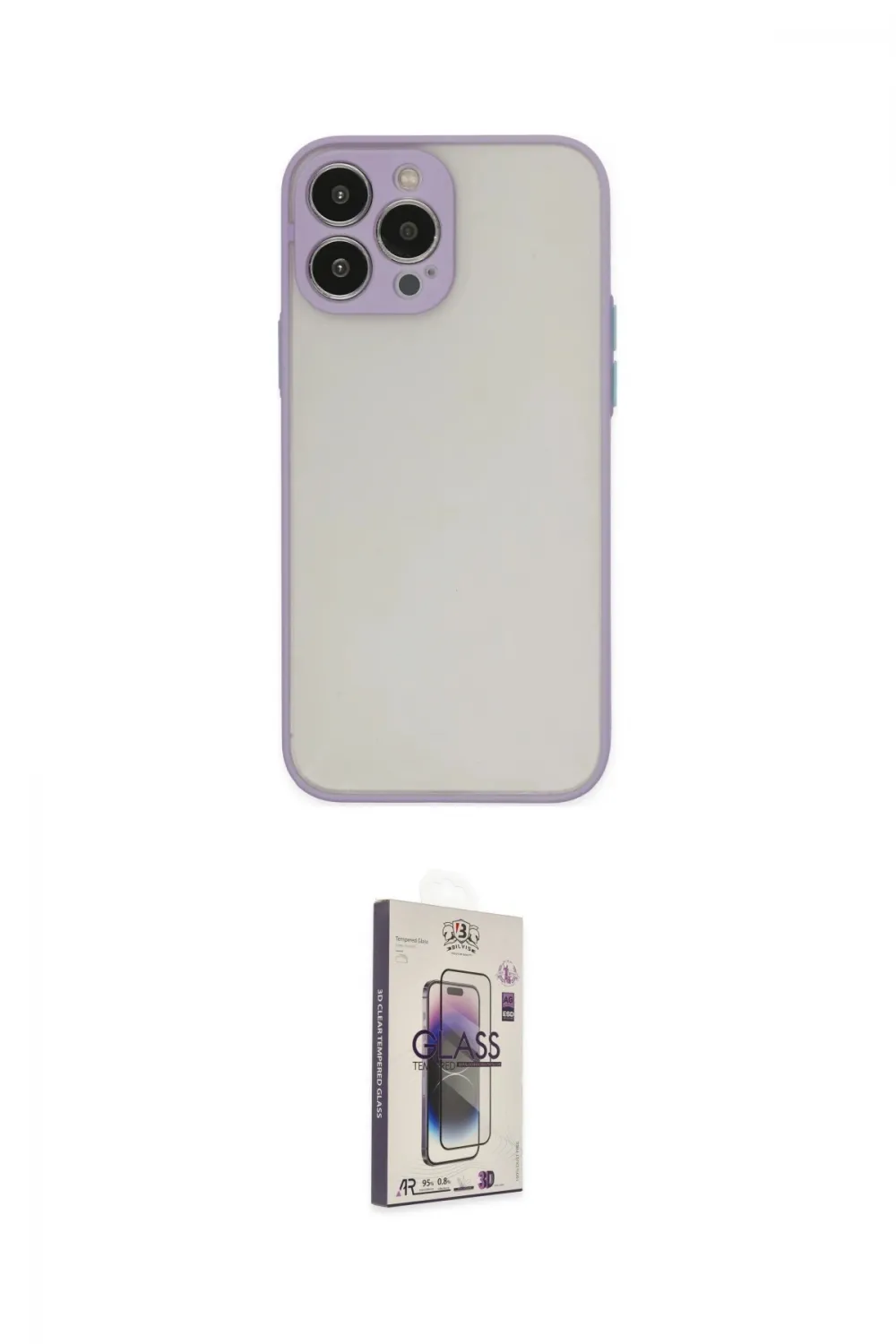 ieg™ iPhone 15 Pro Max Kılıf Ahenk Çizgi Serisi - Siyah Bilvis 3D Cam Ekran Koruyucu