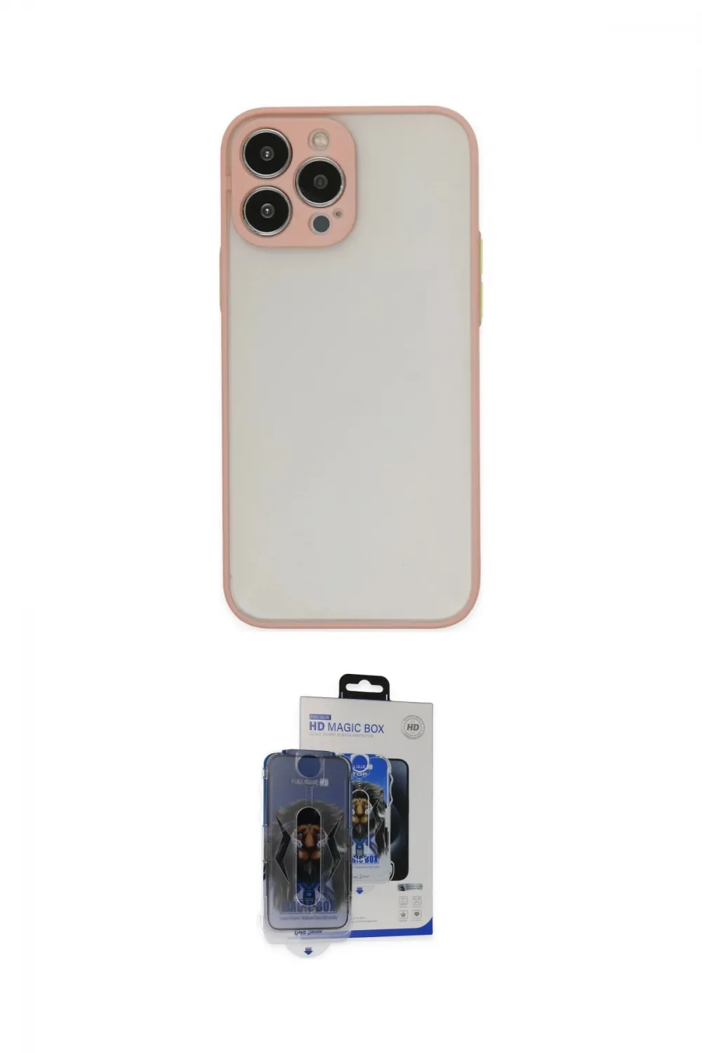 ieg™ iPhone 15 Pro Max Kılıf Ahenk Çizgi Serisi - Siyah Vanessa Magic Cam