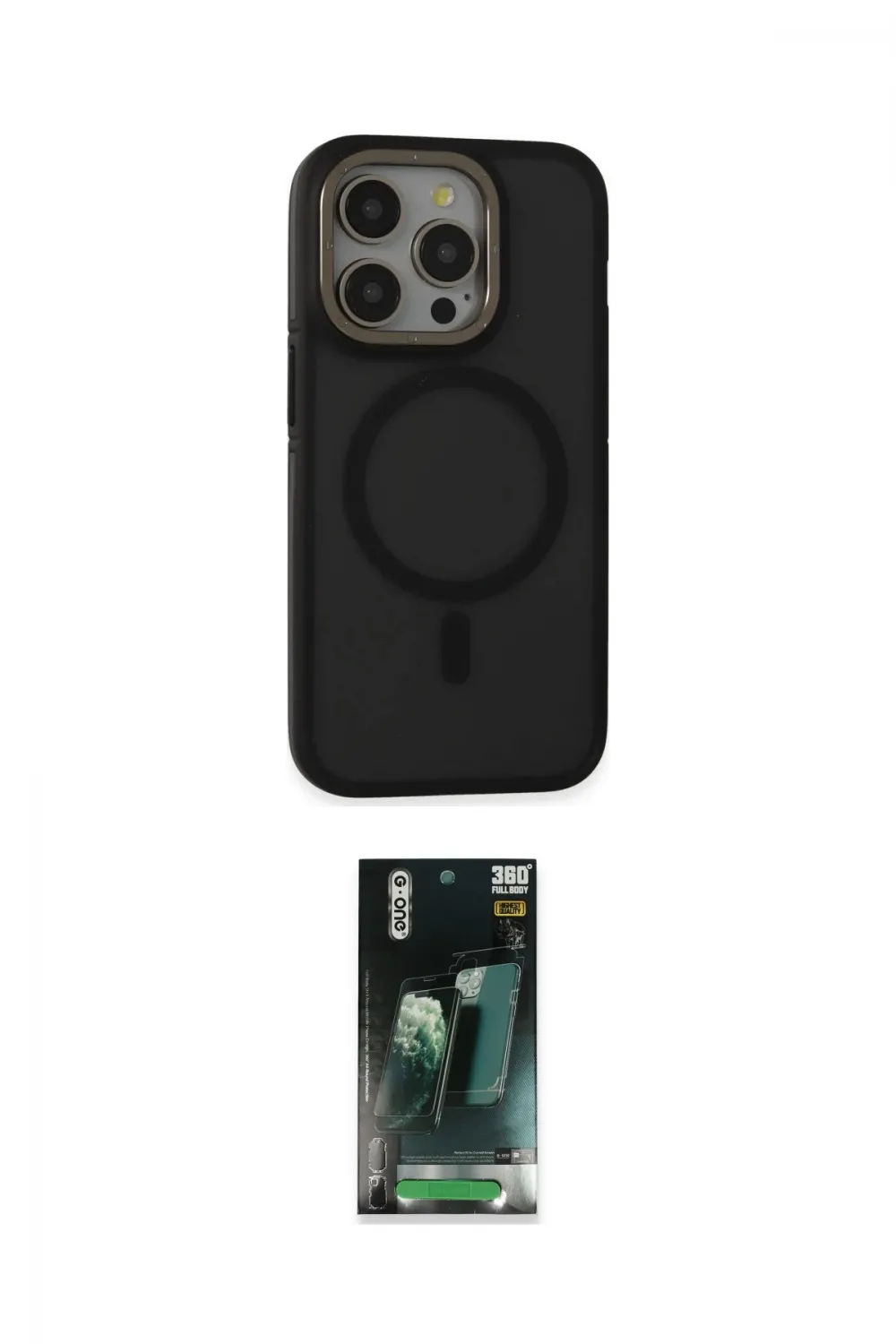 ieg™ iPhone 15 Pro Max Kılıf Ahenk Form Serisi - Şeffaf 360 Full Body Arka Koruyucu
