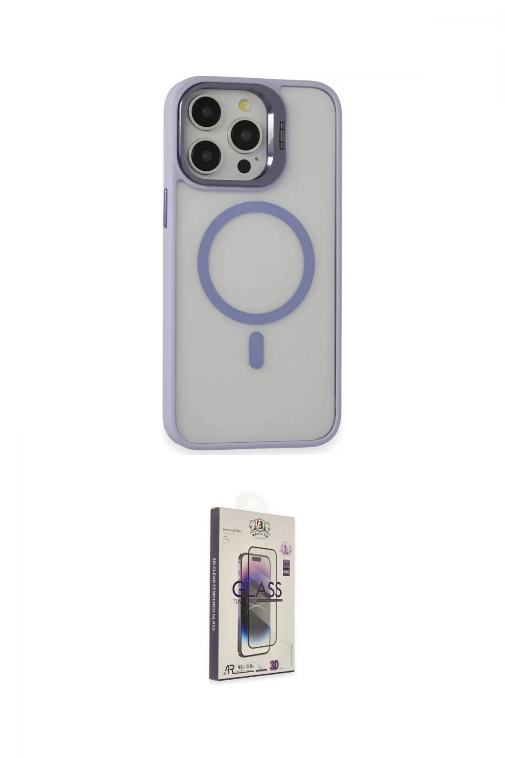 ieg™ iPhone 15 Pro Max Kılıf Ahenk Klasik Özel Seri - Siyah Bilvis 3D Cam Ekran Koruyucu