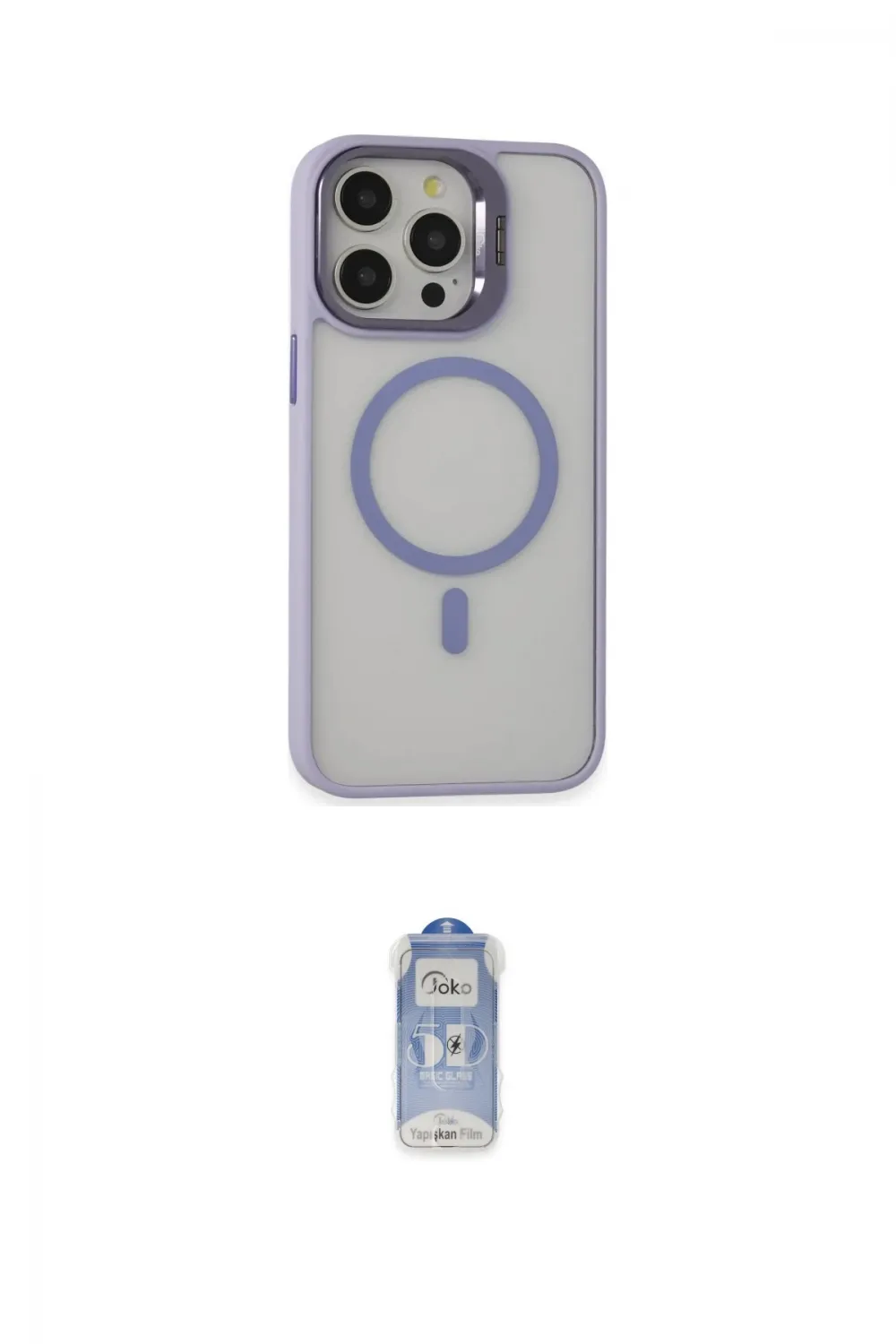 ieg™ iPhone 15 Pro Max Kılıf Ahenk Klasik Özel Seri - Siyah Joko Magic 5D Cam