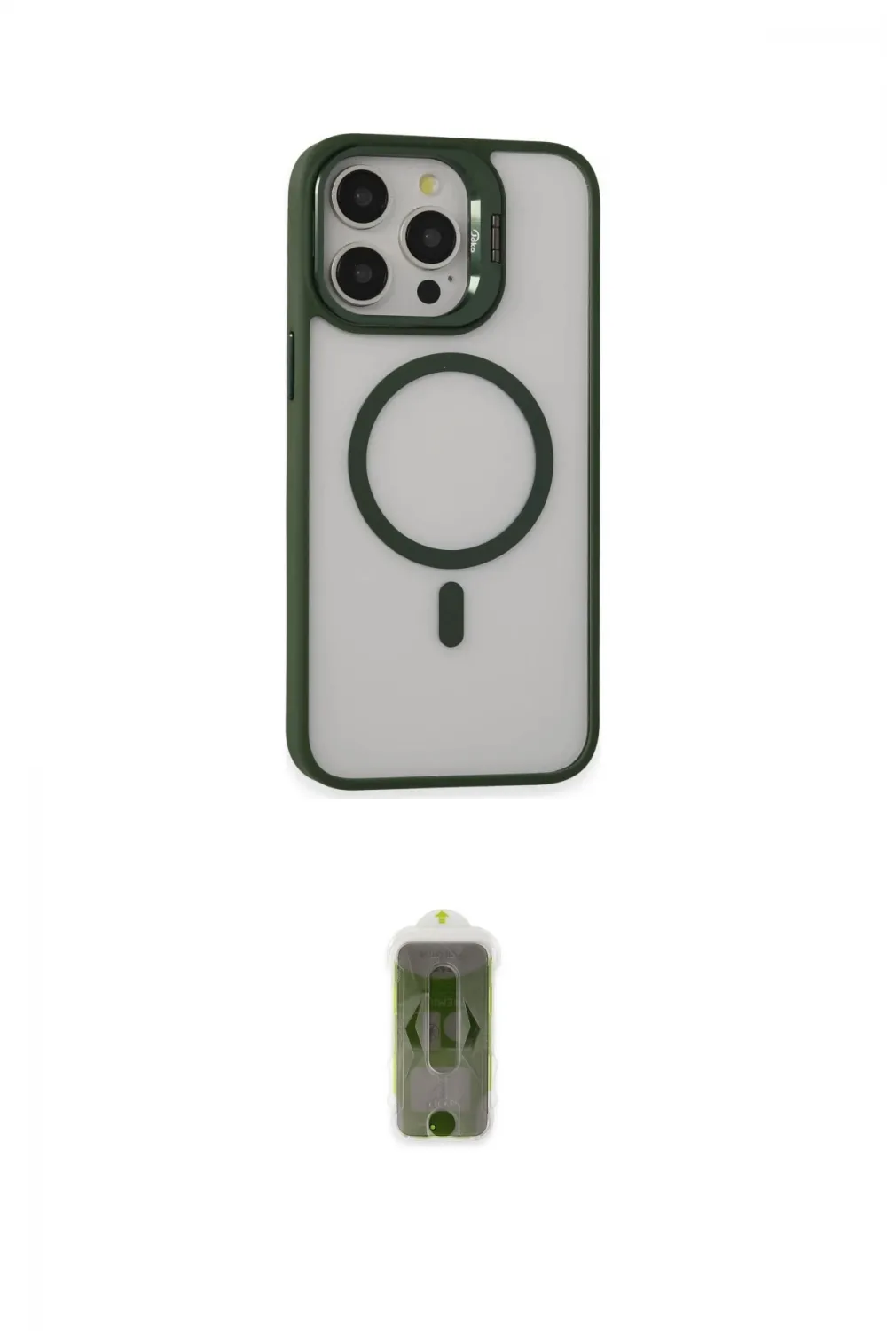 ieg™ iPhone 15 Pro Max Kılıf Ahenk Klasik Özel Seri - Siyah Joko Magic 5D Hayalet Cam