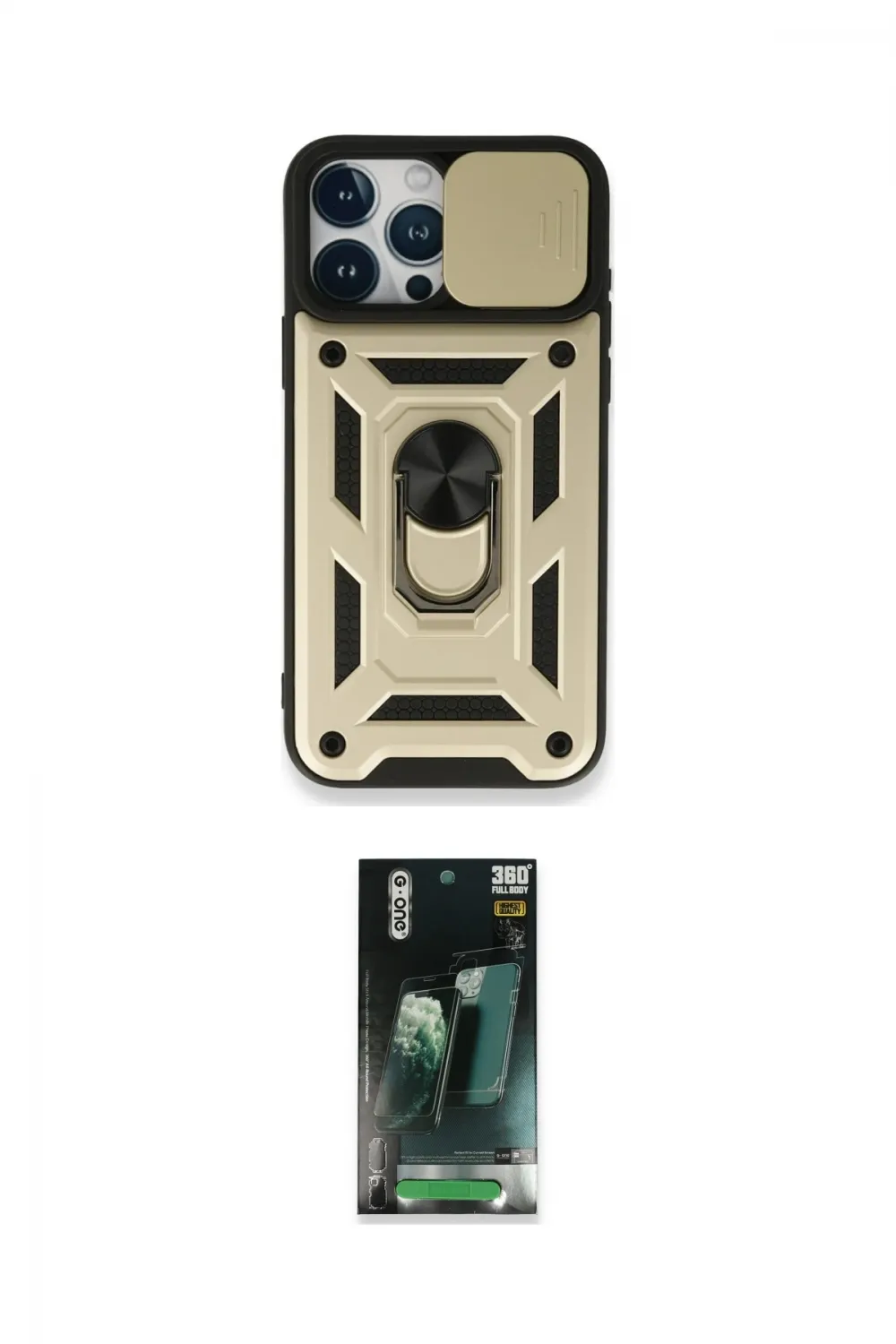 ieg™ iPhone 15 Pro Max Kılıf Ahenk Klasik - Şeffaf 360 Full Body Arka Koruyucu