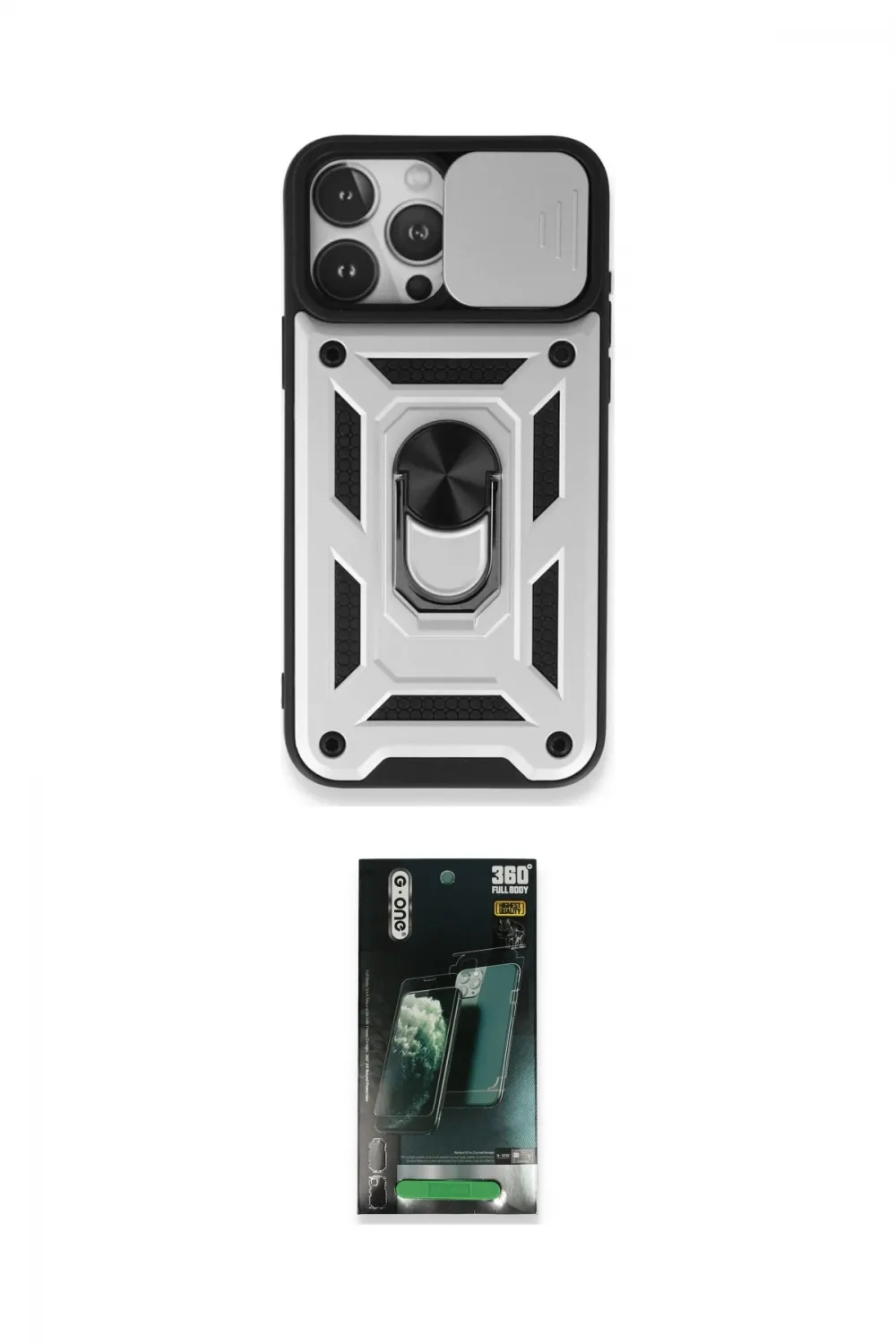 ieg™ iPhone 15 Pro Max Kılıf Ahenk Klasik - Şeffaf 360 Full Body Arka Koruyucu