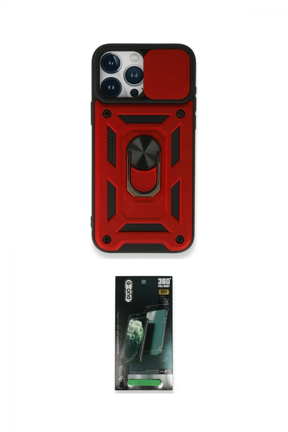 ieg™ iPhone 15 Pro Max Kılıf Ahenk Klasik - Şeffaf 360 Full Body Arka Koruyucu