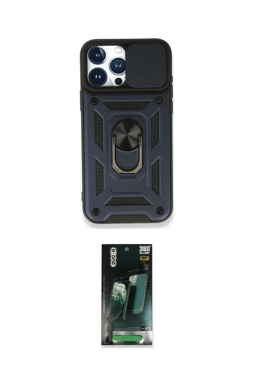 ieg™ iPhone 15 Pro Max Kılıf Ahenk Klasik - Şeffaf 360 Full Body Arka Koruyucu