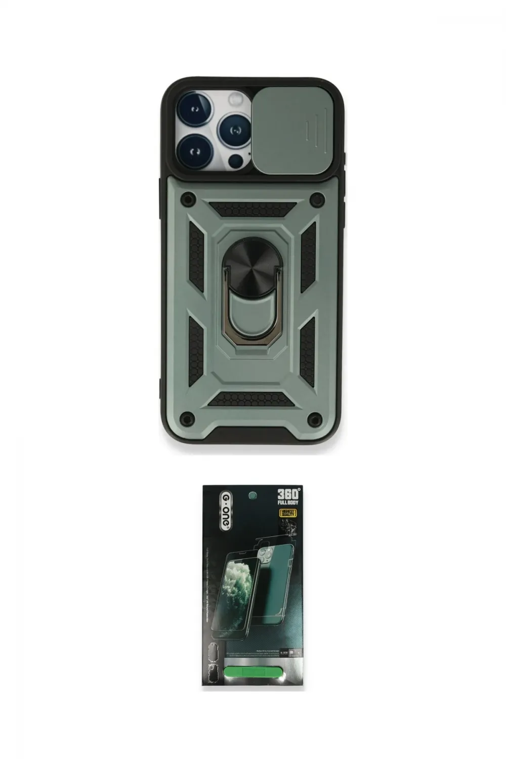 ieg™ iPhone 15 Pro Max Kılıf Ahenk Klasik - Şeffaf 360 Full Body Arka Koruyucu