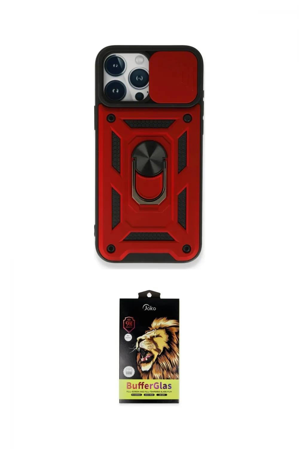 ieg™ iPhone 15 Pro Max Kılıf Ahenk Klasik - Siyah Buffer Cam Ekran Koruyucu