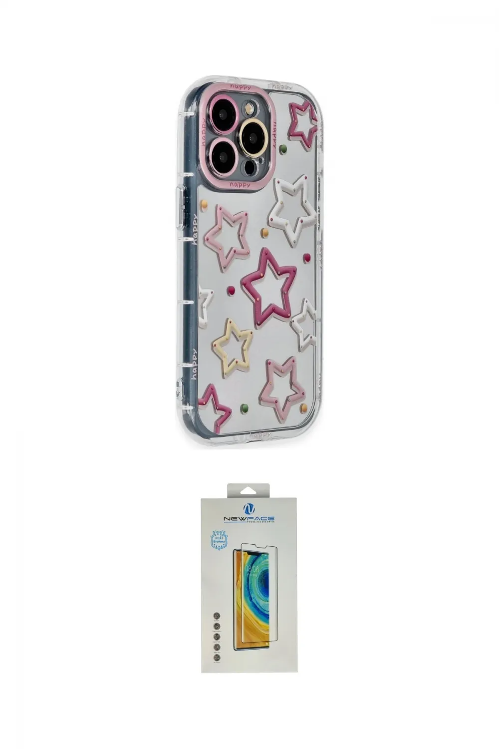 ieg™ iPhone 15 Pro Max Kılıf Ahenk Modern Serisi - Siyah Polymer Nano Ekran Koruyucu