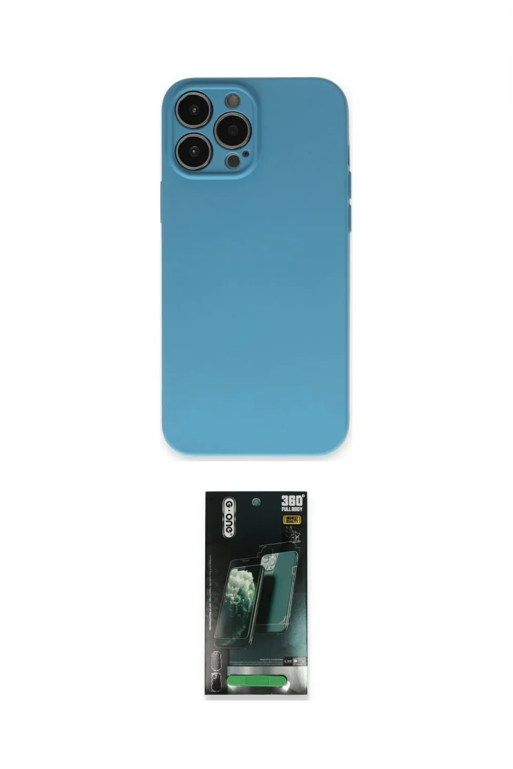 ieg™ iPhone 15 Pro Max Kılıf Ahenk Serisi - Şeffaf 360 Full Body Arka Koruyucu