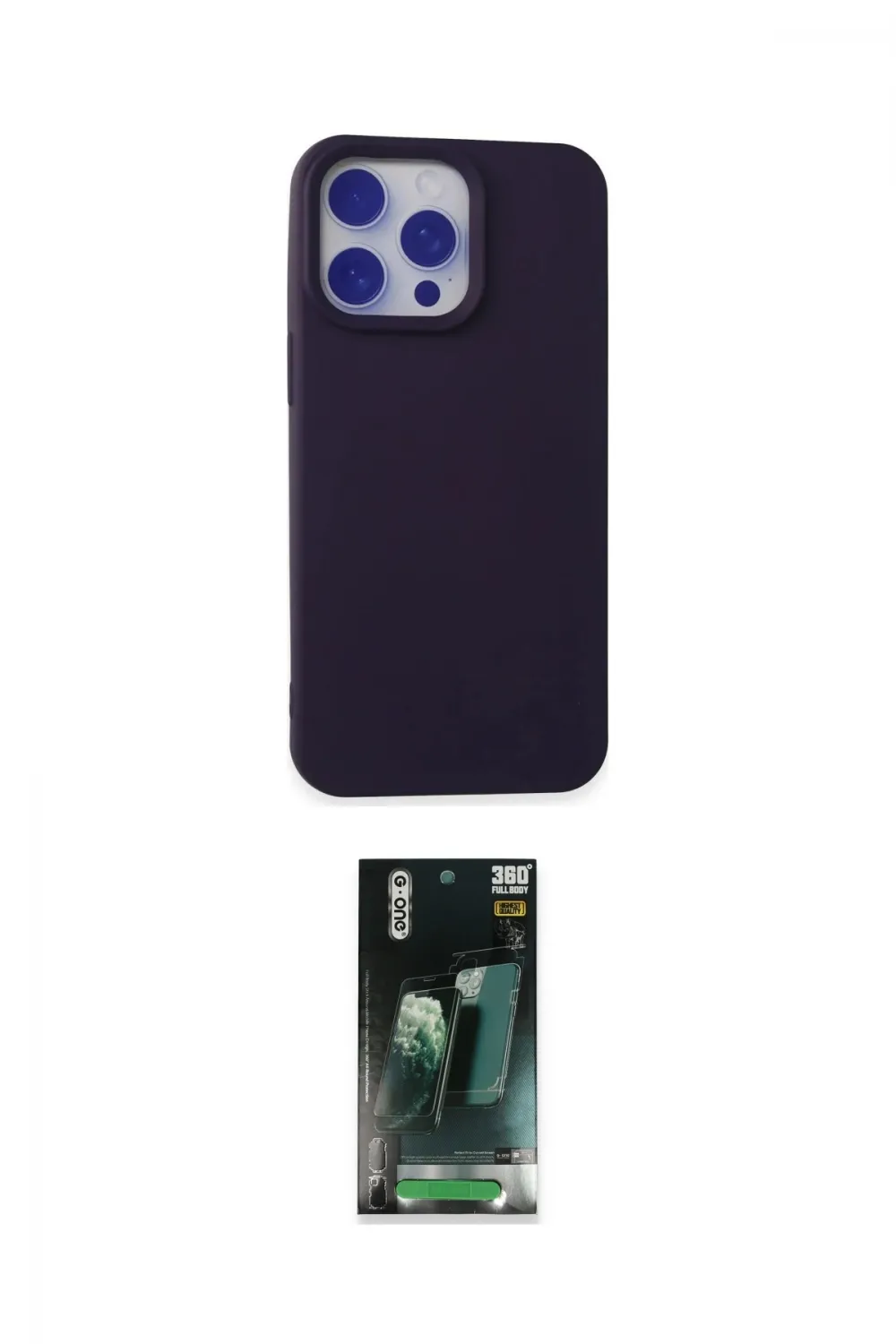 ieg™ iPhone 15 Pro Max Kılıf Ahenk Serisi - Şeffaf 360 Full Body Arka Koruyucu