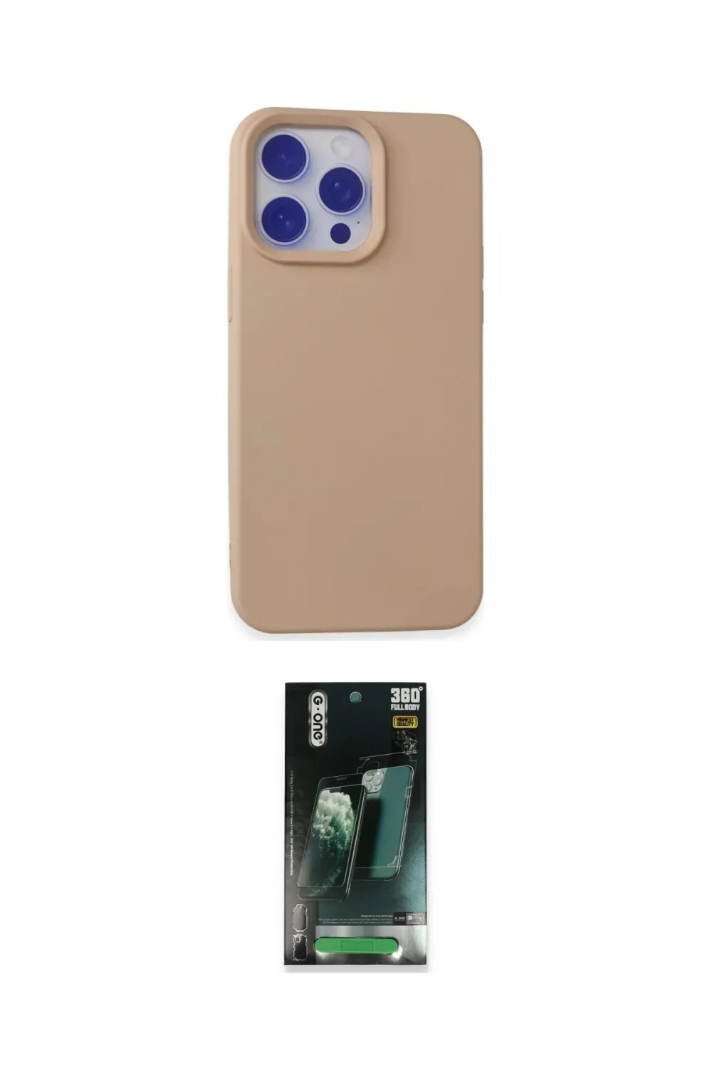 ieg™ iPhone 15 Pro Max Kılıf Ahenk Serisi - Şeffaf 360 Full Body Arka Koruyucu