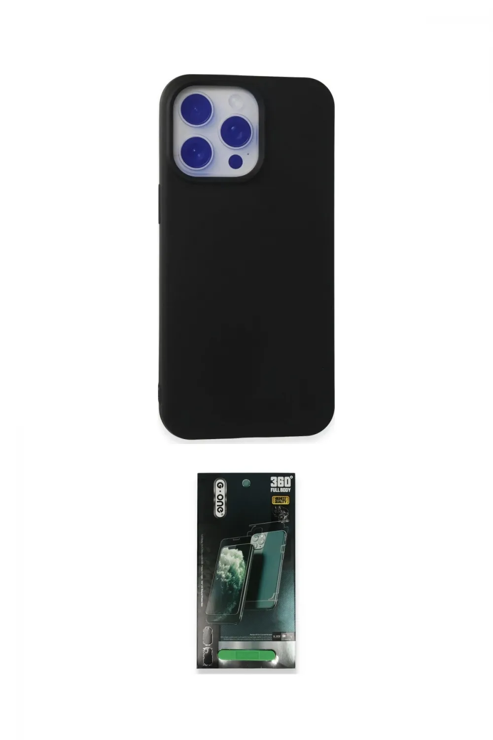 ieg™ iPhone 15 Pro Max Kılıf Ahenk Serisi - Şeffaf 360 Full Body Arka Koruyucu