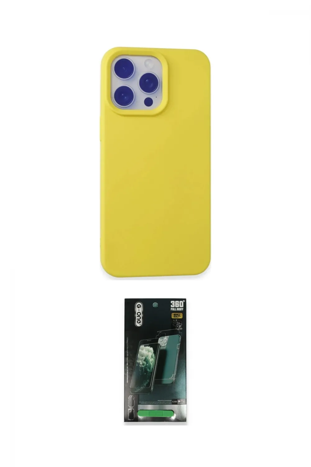 ieg™ iPhone 15 Pro Max Kılıf Ahenk Serisi - Siyah 360 Mat Full Body Arka Koruyucu