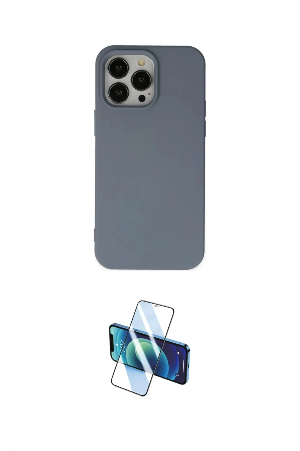 ieg™ iPhone 15 Pro Max Kılıf Ahenk Serisi - Siyah 3D Antistatik Seramik Nano Ekran Koruyucu