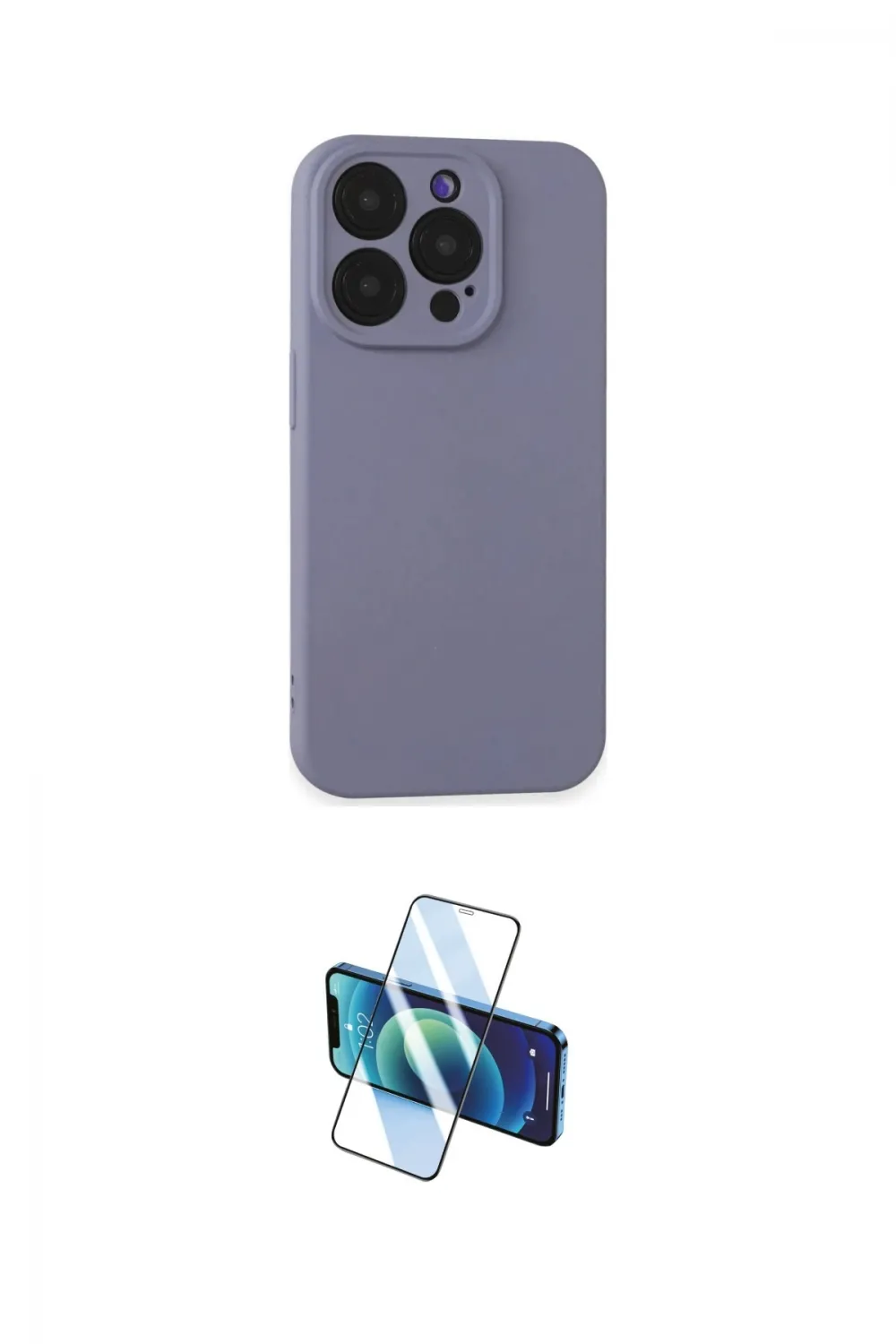 ieg™ iPhone 15 Pro Max Kılıf Ahenk Serisi - Siyah 3D Antistatik Seramik Nano Ekran Koruyucu
