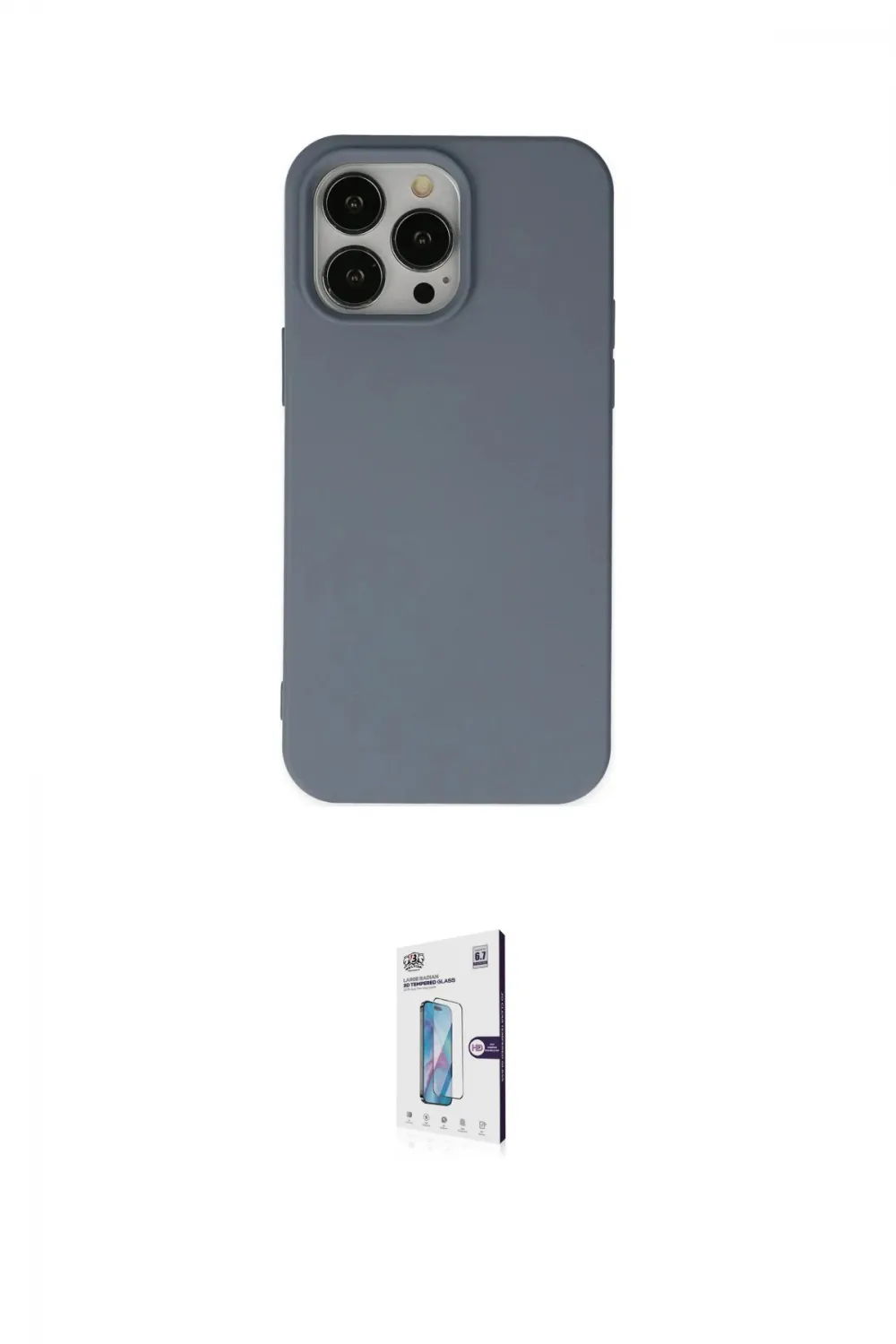 ieg™ iPhone 15 Pro Max Kılıf Ahenk Serisi - Siyah Bilvis 0.18mm Plus Cam Ekran Koruyucu