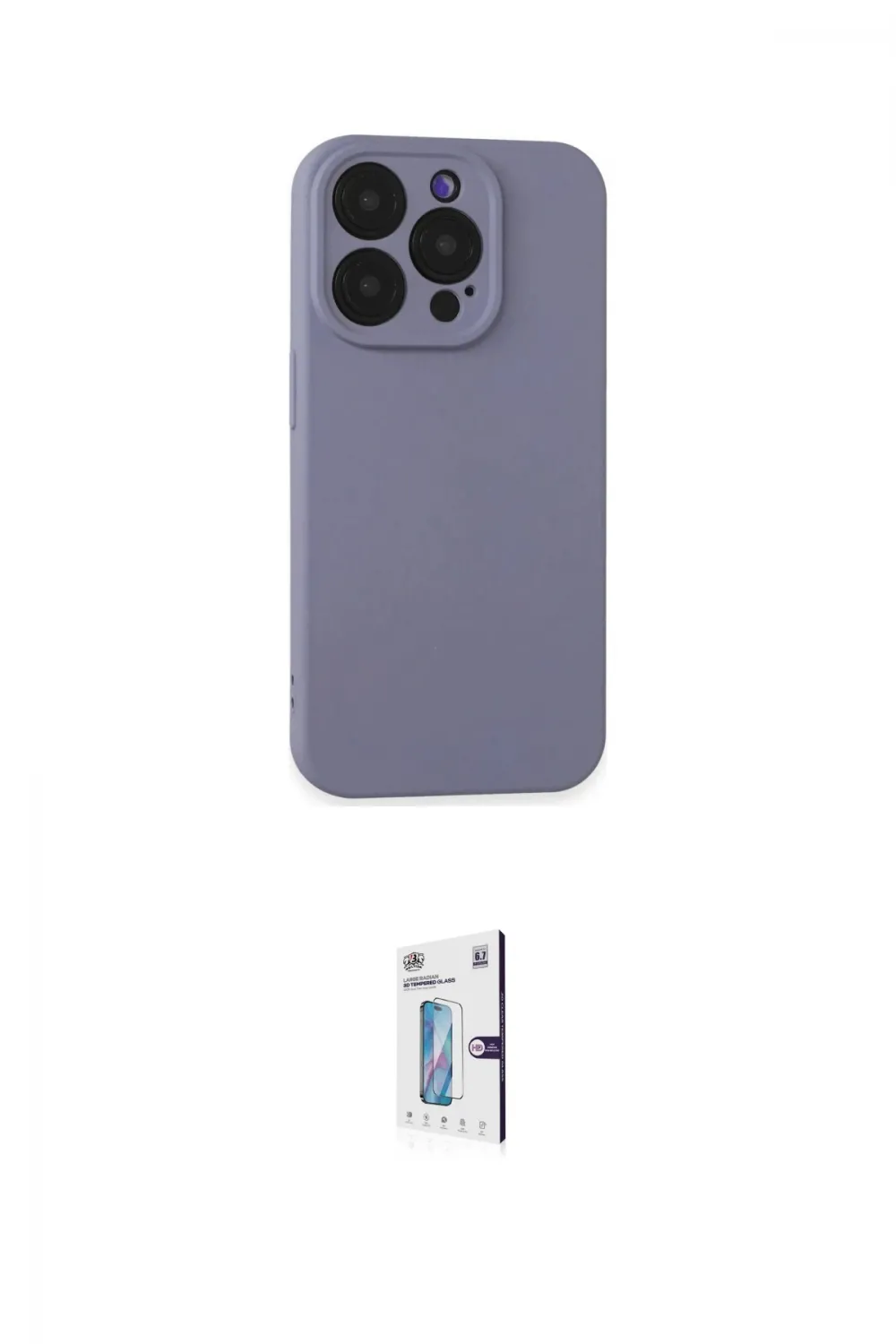 ieg™ iPhone 15 Pro Max Kılıf Ahenk Serisi - Siyah Bilvis 0.18mm Plus Cam Ekran Koruyucu