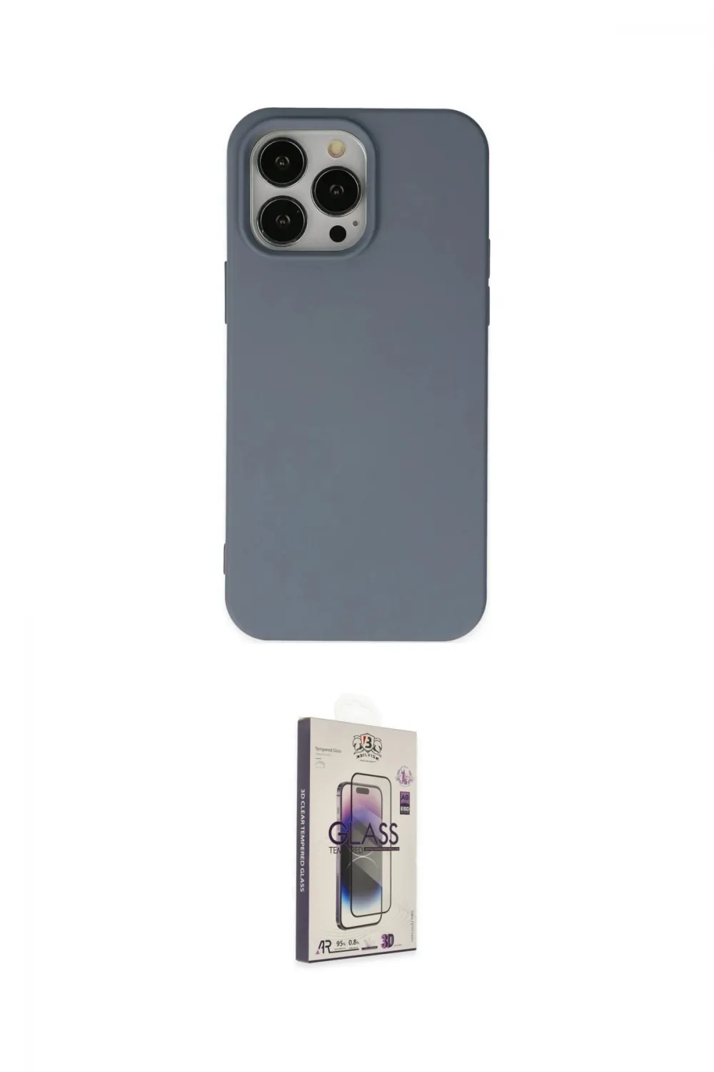 ieg™ iPhone 15 Pro Max Kılıf Ahenk Serisi - Siyah Bilvis 3D Cam Ekran Koruyucu