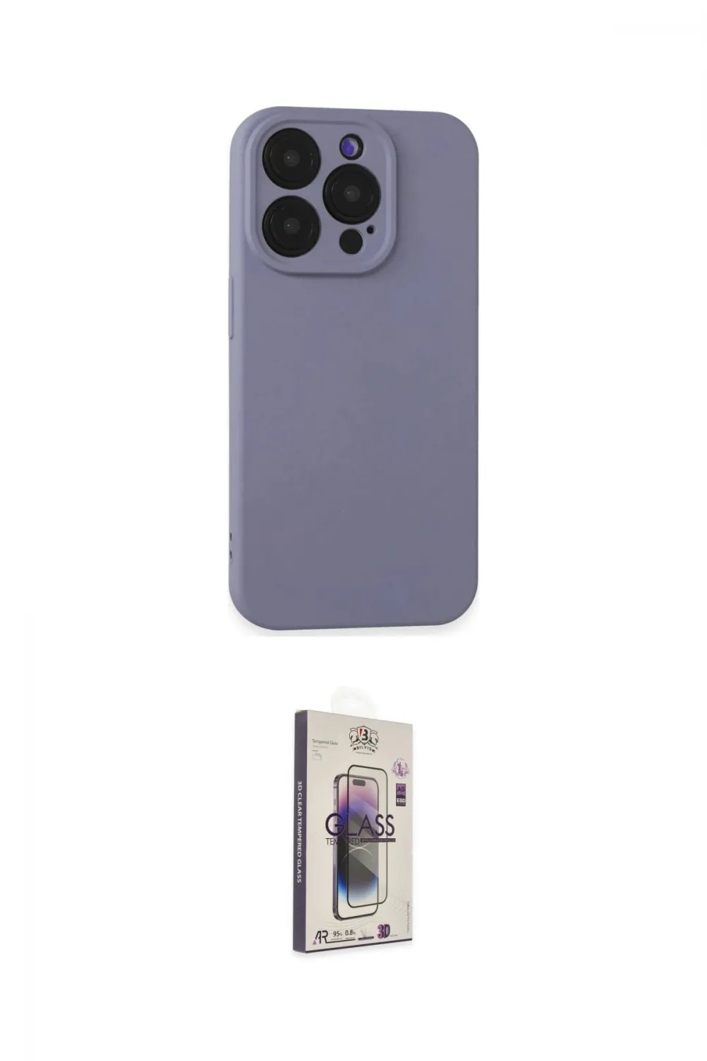 ieg™ iPhone 15 Pro Max Kılıf Ahenk Serisi - Siyah Bilvis 3D Cam Ekran Koruyucu