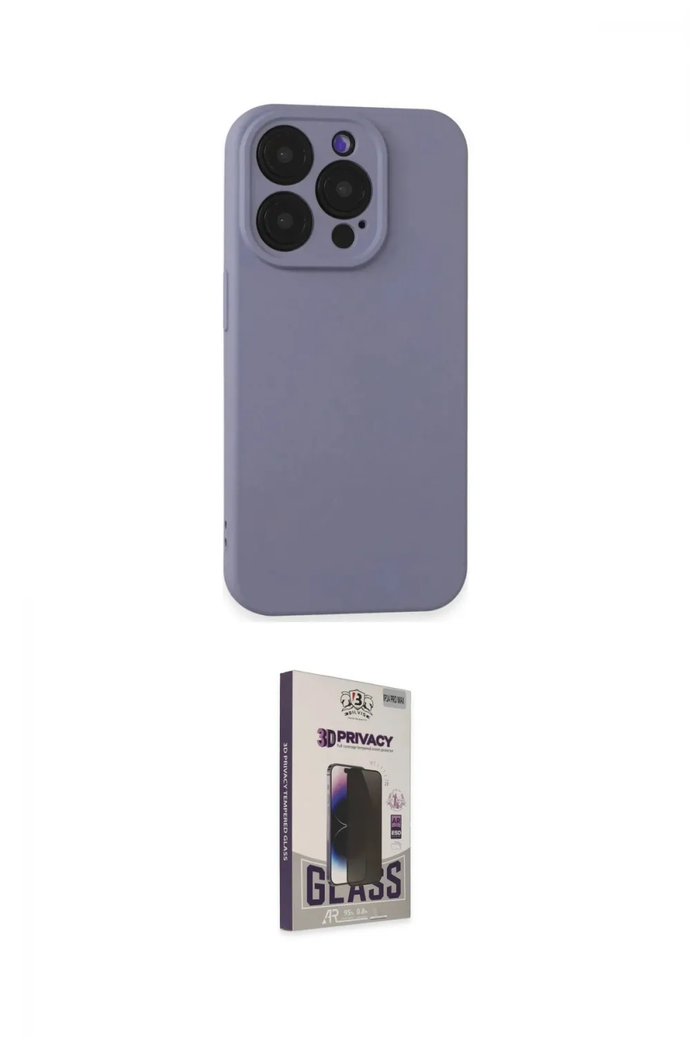 ieg™ iPhone 15 Pro Max Kılıf Ahenk Serisi - Siyah Bilvis Hayalet Cam Ekran Koruyucu