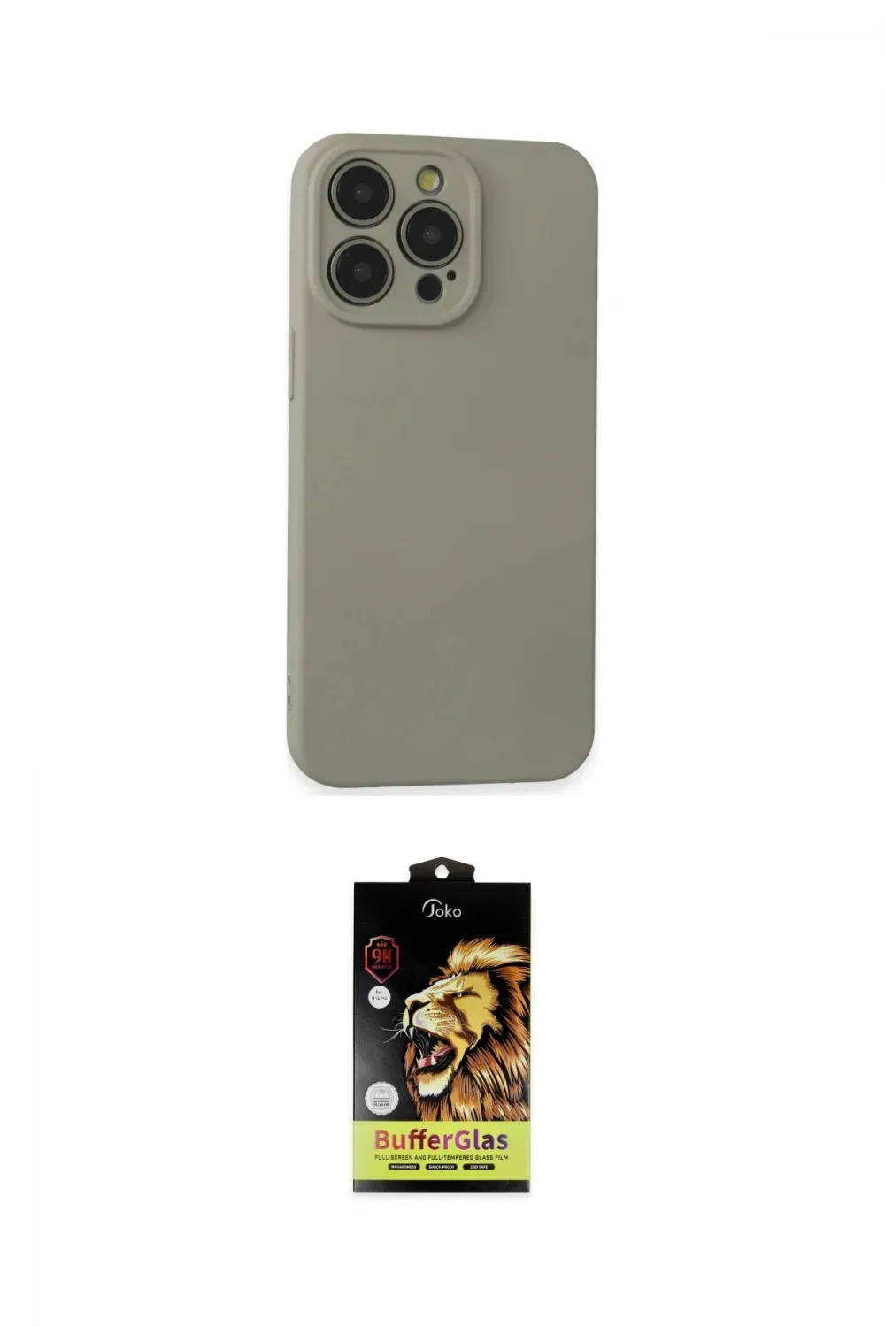 ieg™ iPhone 15 Pro Max Kılıf Ahenk Serisi - Siyah Buffer Cam Ekran Koruyucu