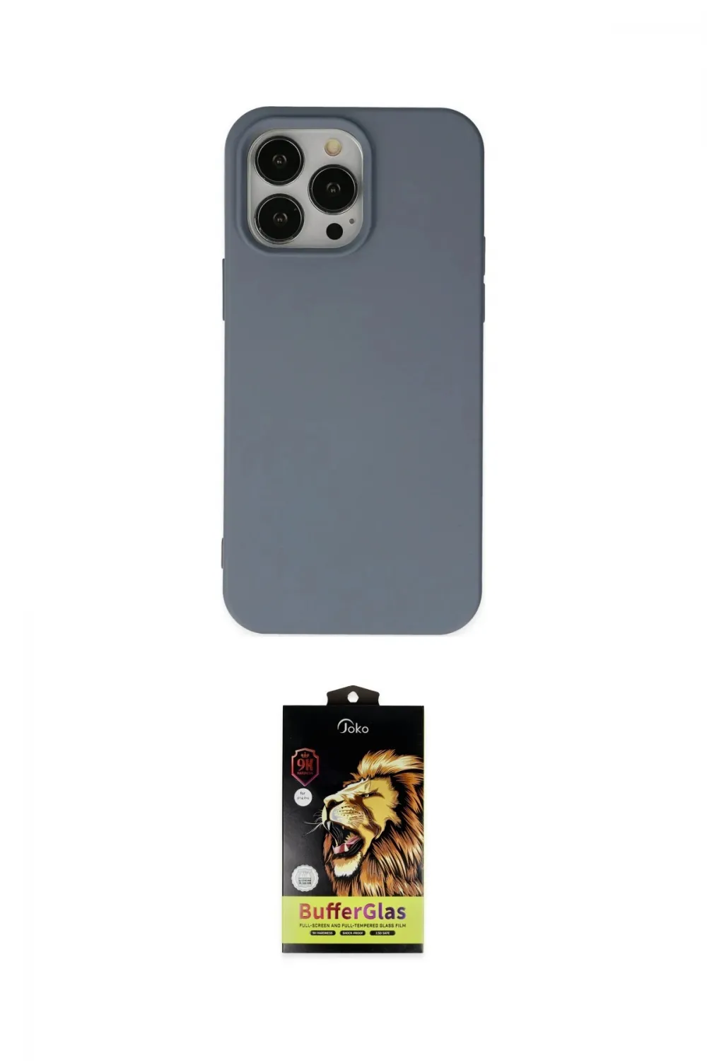 ieg™ iPhone 15 Pro Max Kılıf Ahenk Serisi - Siyah Buffer Cam Ekran Koruyucu