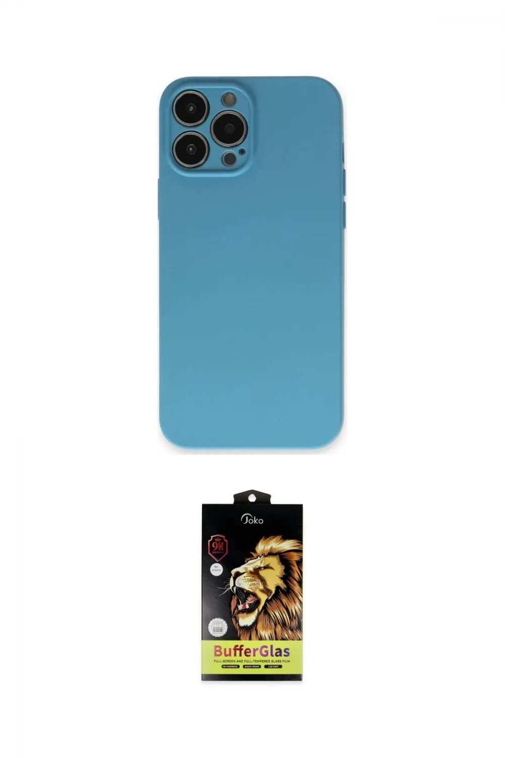 ieg™ iPhone 15 Pro Max Kılıf Ahenk Serisi - Siyah Buffer Cam Ekran Koruyucu