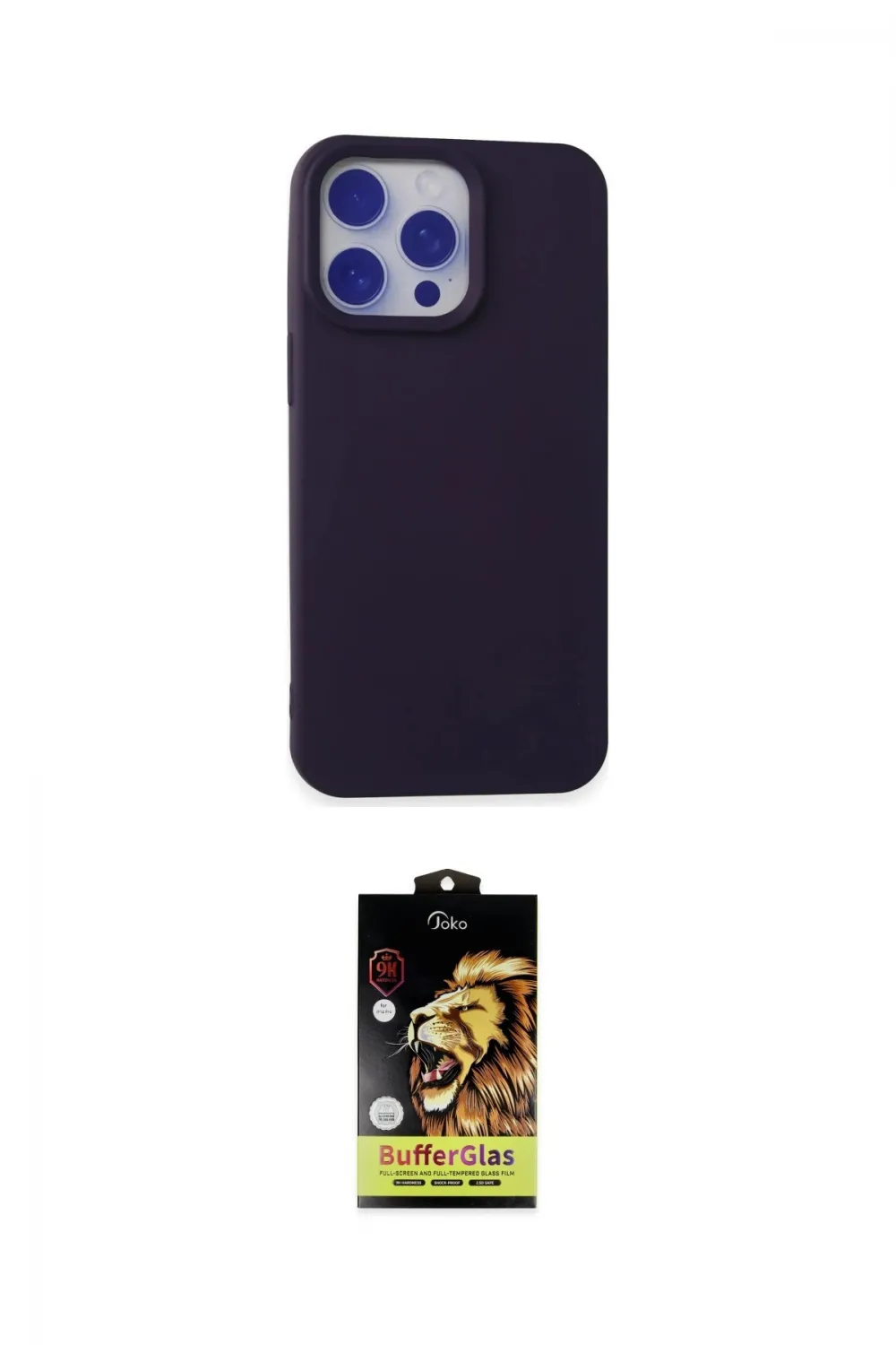 ieg™ iPhone 15 Pro Max Kılıf Ahenk Serisi - Siyah Buffer Cam Ekran Koruyucu