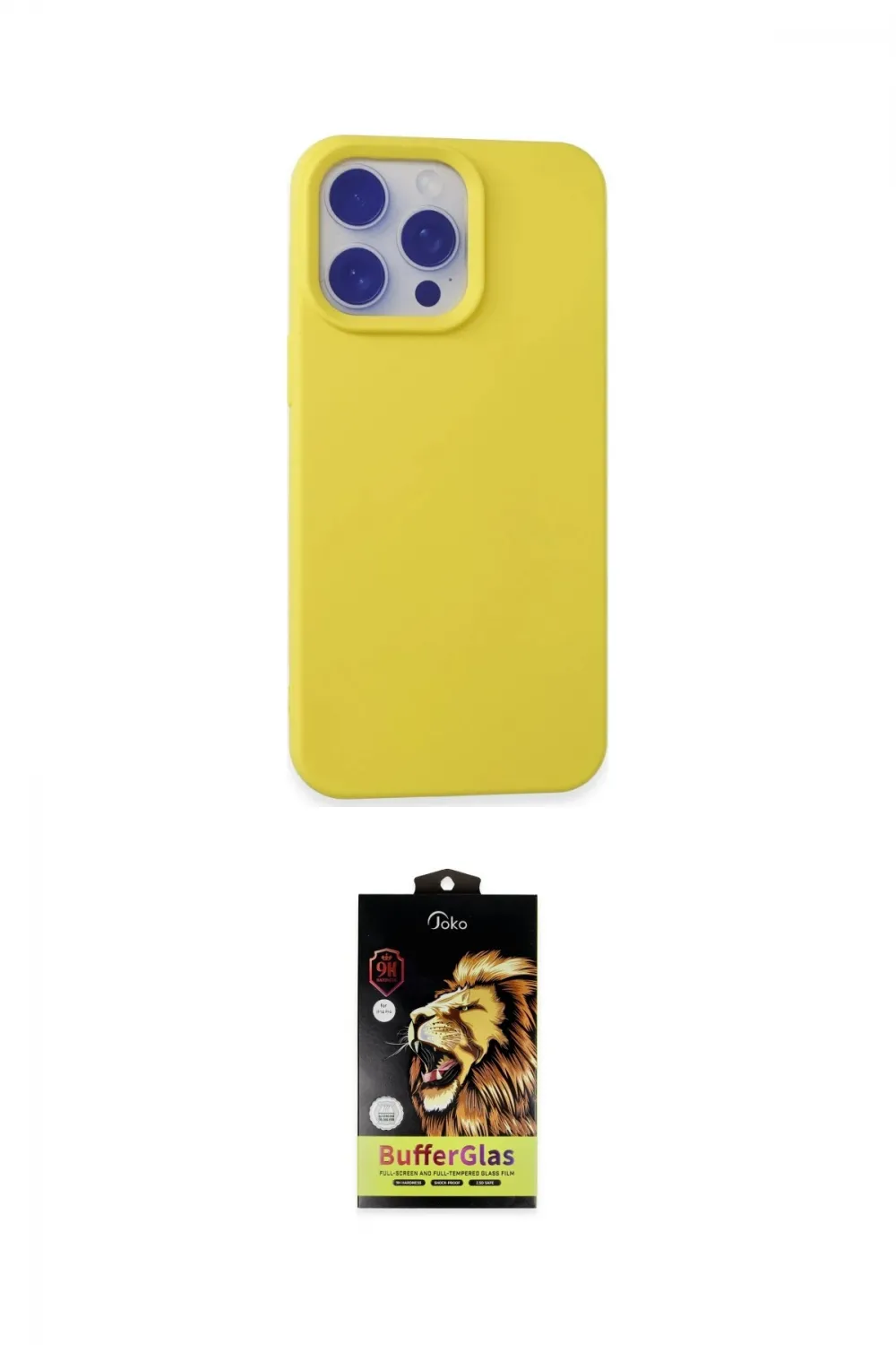 ieg™ iPhone 15 Pro Max Kılıf Ahenk Serisi - Siyah Buffer Cam Ekran Koruyucu