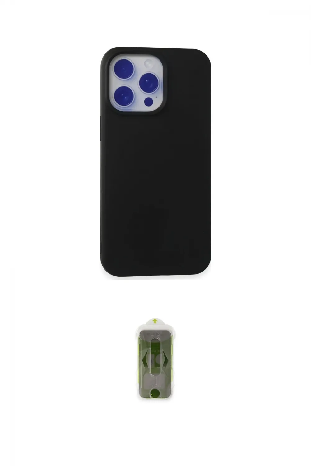 ieg™ iPhone 15 Pro Max Kılıf Ahenk Serisi - Siyah Joko Magic 5D Hayalet Cam
