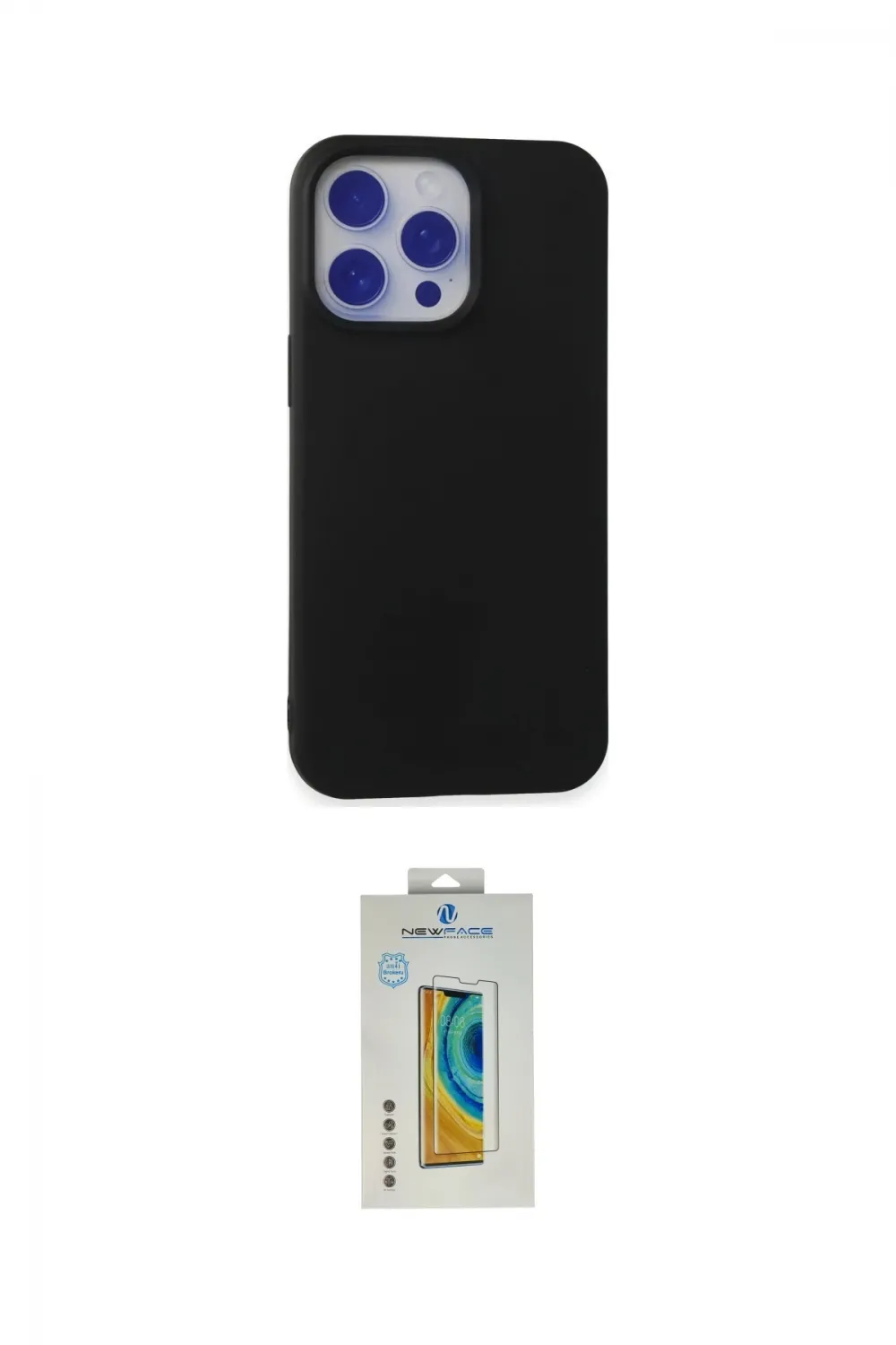 ieg™ iPhone 15 Pro Max Kılıf Ahenk Serisi - Siyah Polymer Nano Ekran Koruyucu