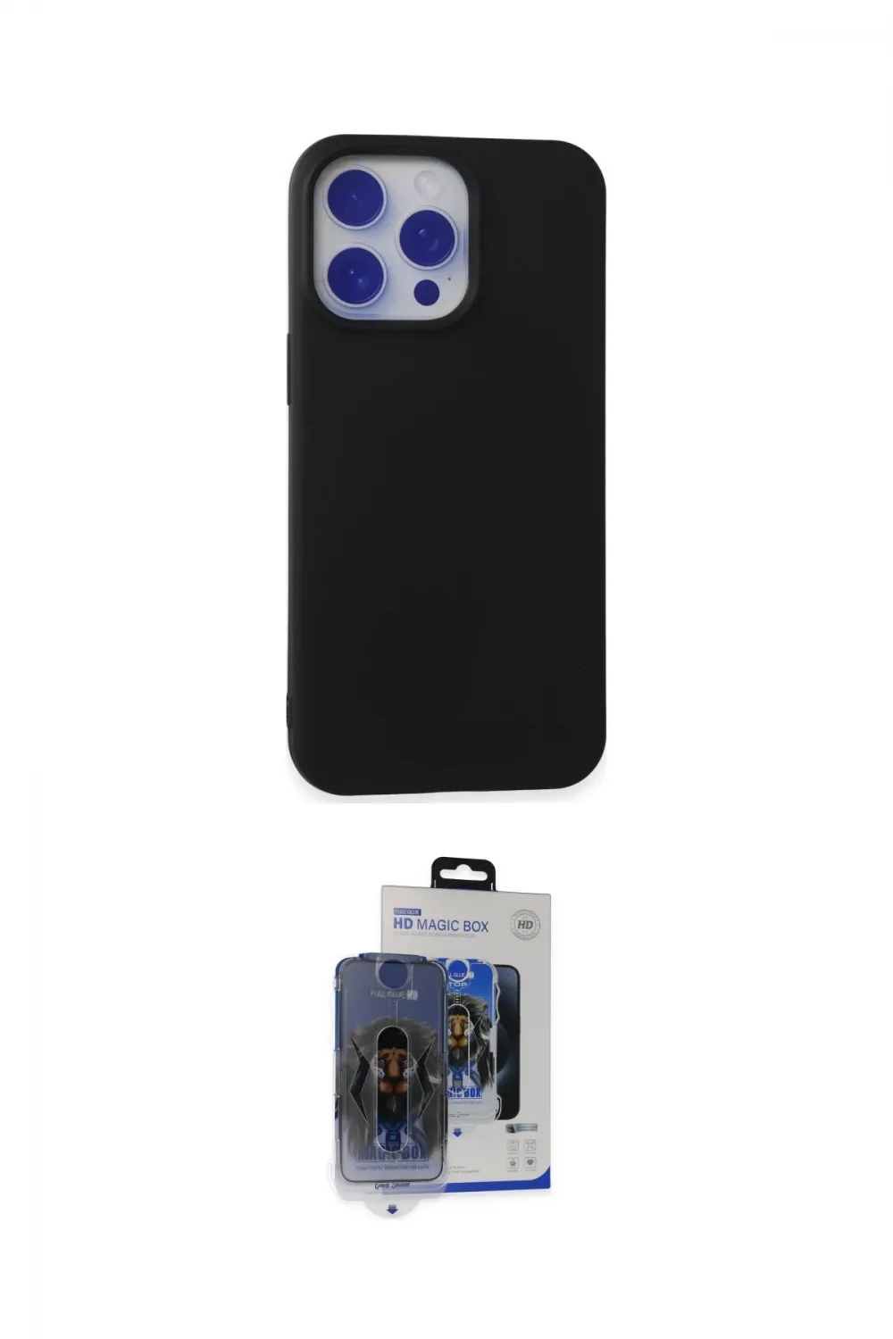 ieg™ iPhone 15 Pro Max Kılıf Ahenk Serisi - Siyah Vanessa Magic Cam