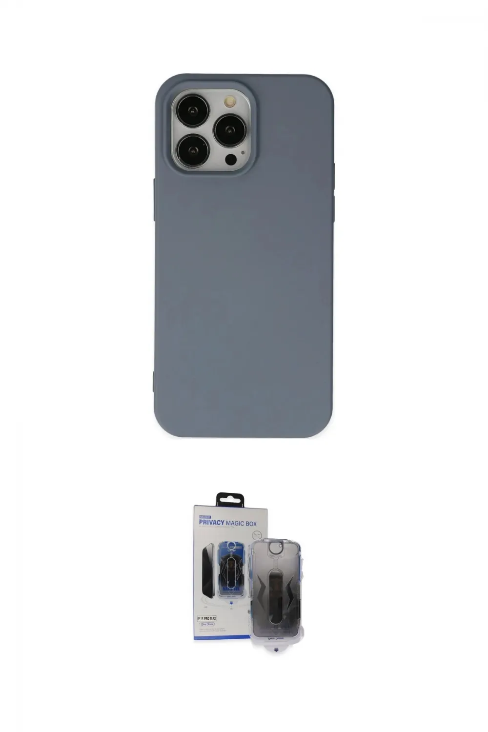 ieg™ iPhone 15 Pro Max Kılıf Ahenk Serisi - Siyah Vanessa Magic Hayalet Cam