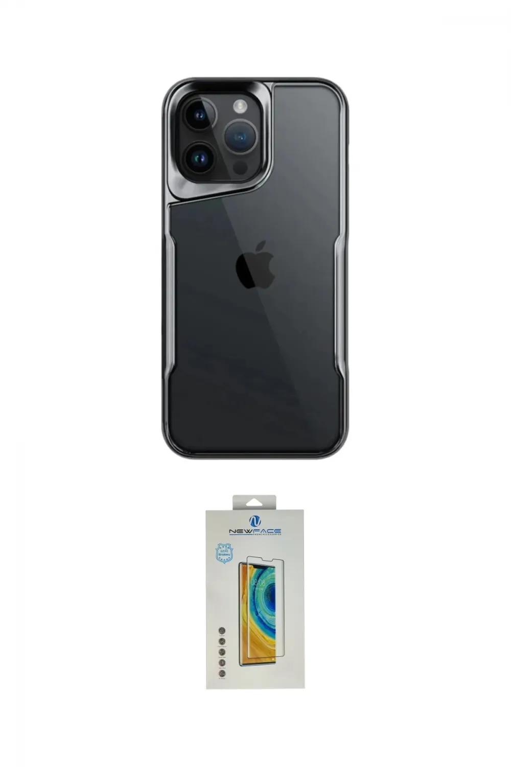 ieg™ iPhone 15 Pro Max Kılıf Akış Çizgi Koleksiyonu - Siyah Polymer Nano Ekran Koruyucu