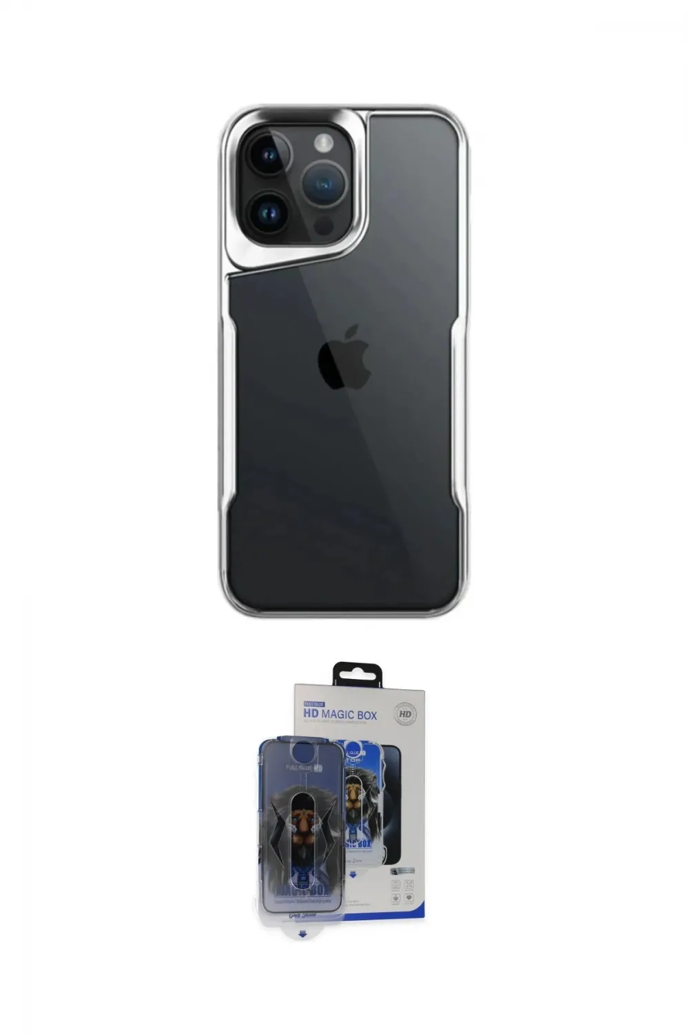 ieg™ iPhone 15 Pro Max Kılıf Akış Çizgi Koleksiyonu - Siyah Vanessa Magic Cam
