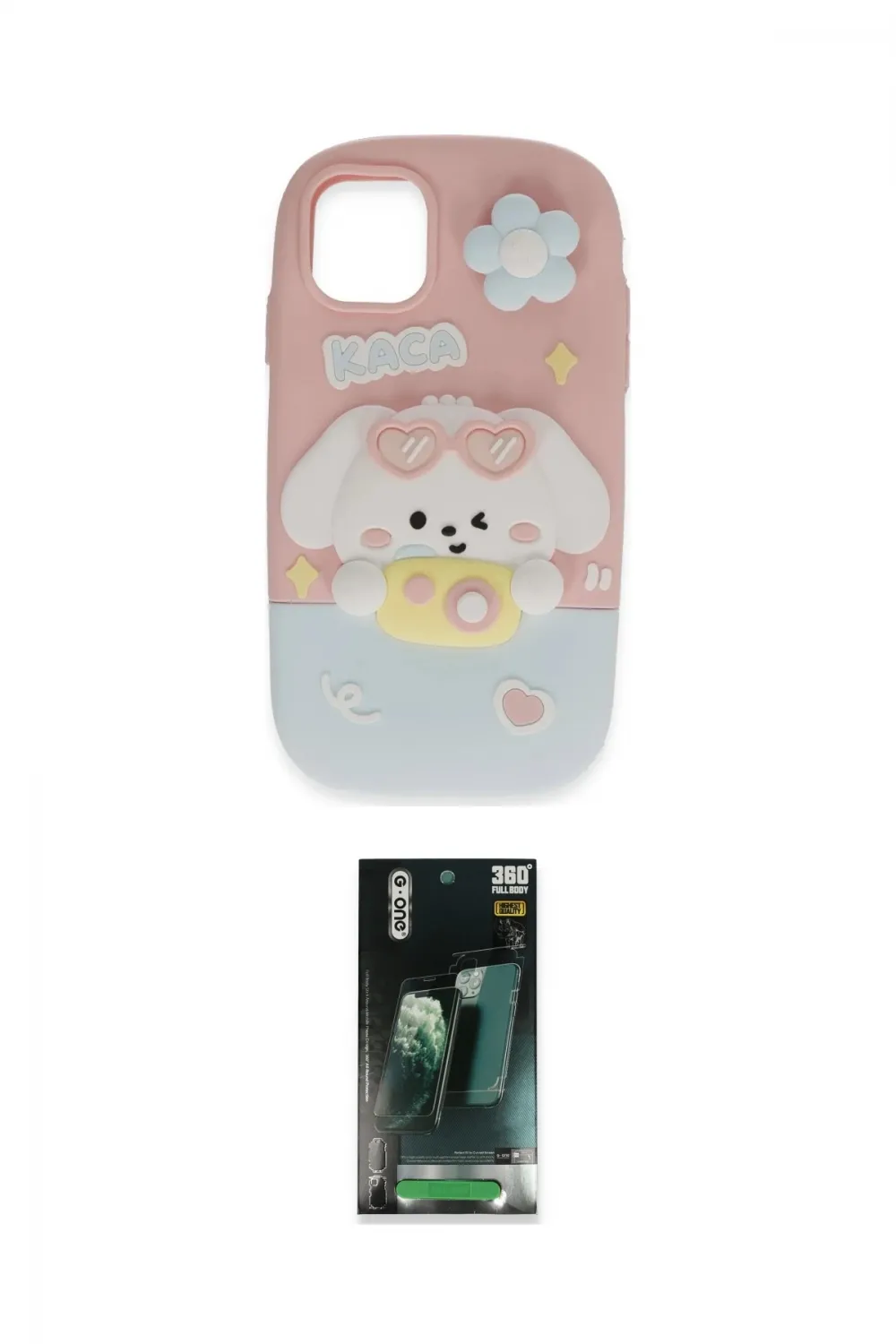 ieg™ iPhone 15 Pro Max Kılıf Akış Yansıma - Şeffaf 360 Full Body Arka Koruyucu