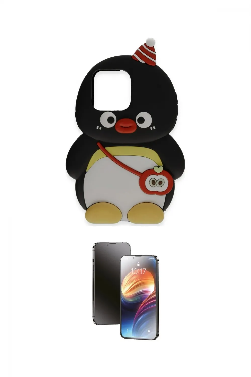 ieg™ iPhone 15 Pro Max Kılıf Akış Yansıma - Siyah 3D Antistatik Mat Seramik Nano Ekran Koruyucu