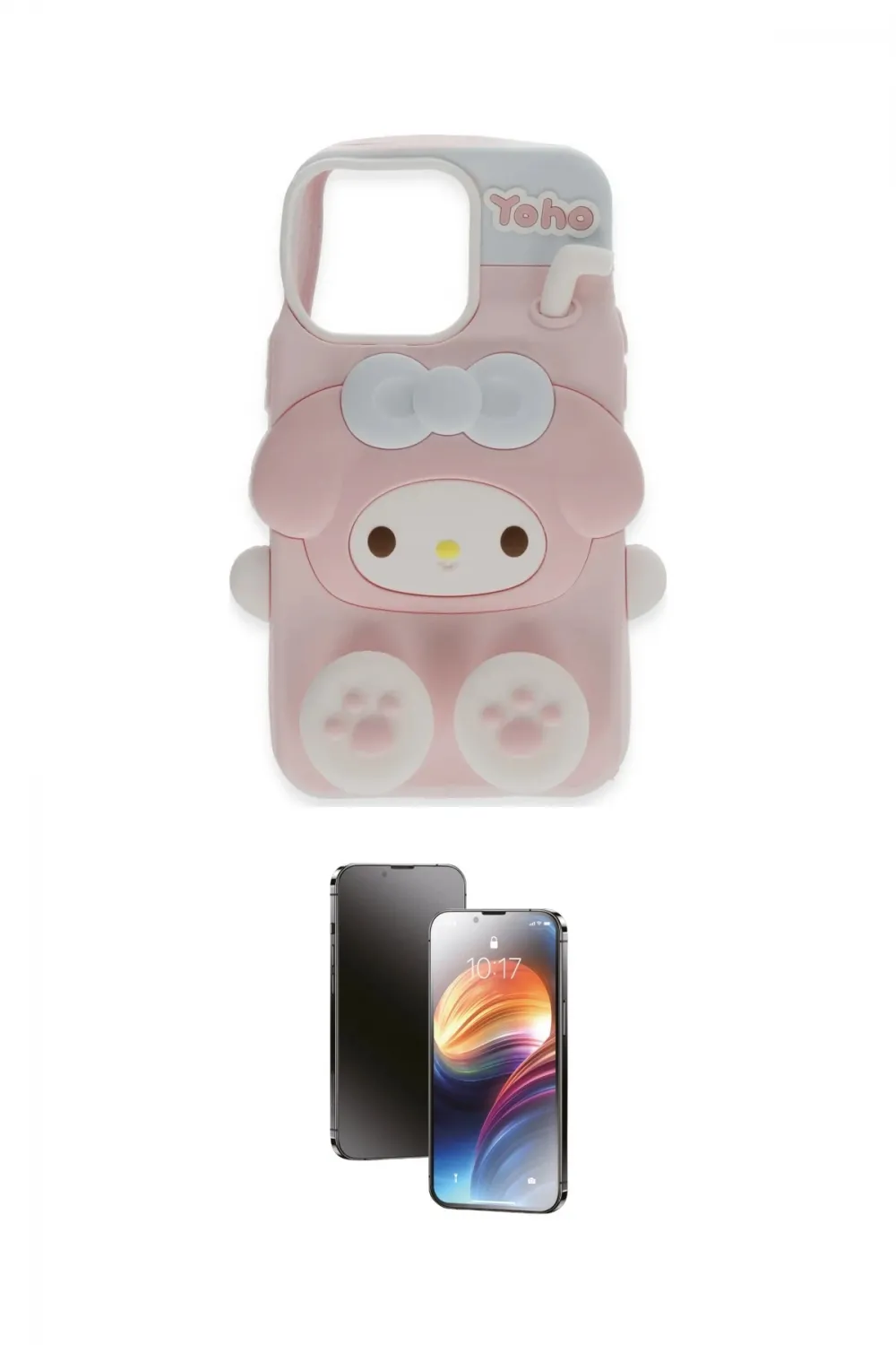ieg™ iPhone 15 Pro Max Kılıf Akış Yansıma - Siyah 3D Antistatik Mat Seramik Nano Ekran Koruyucu