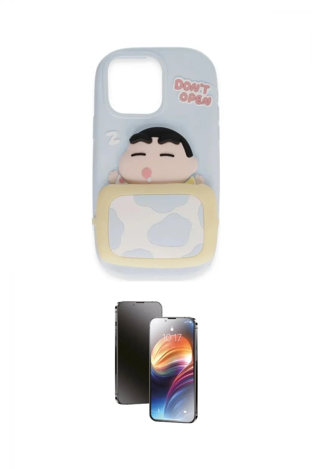ieg™ iPhone 15 Pro Max Kılıf Akış Yansıma - Siyah 3D Antistatik Mat Seramik Nano Ekran Koruyucu