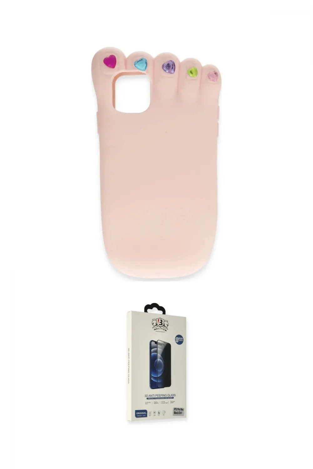 ieg™ iPhone 15 Pro Max Kılıf Akış Yansıma - Siyah Bilvis Hayalet Cam Ekran Koruyucu