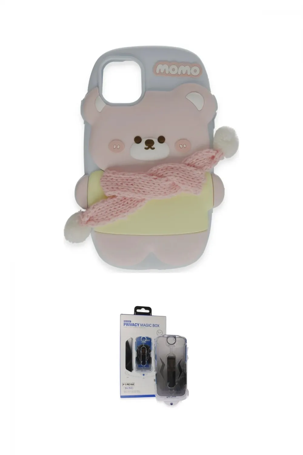 ieg™ iPhone 15 Pro Max Kılıf Akış Yansıma - Siyah Vanessa Magic Hayalet Cam