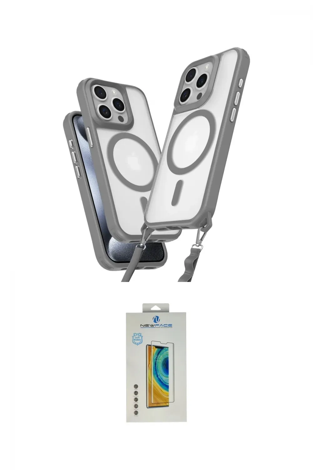 ieg™ iPhone 15 Pro Max Kılıf Atlas Doku Koleksiyonu - Siyah Polymer Nano Ekran Koruyucu